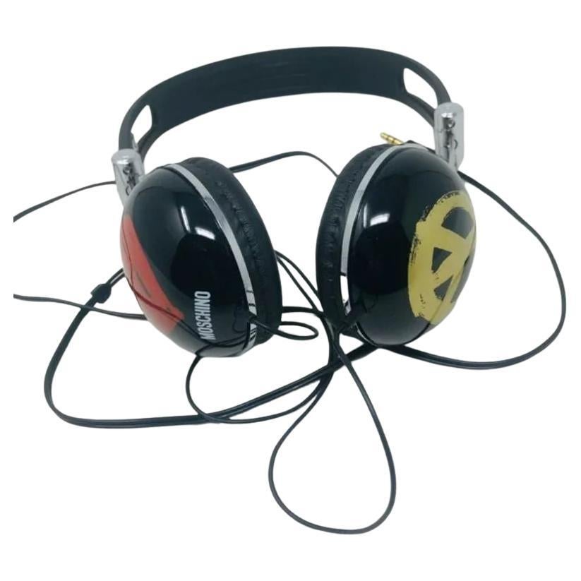 Moschino Vintage Headphones Heart Peace Sign For Sale