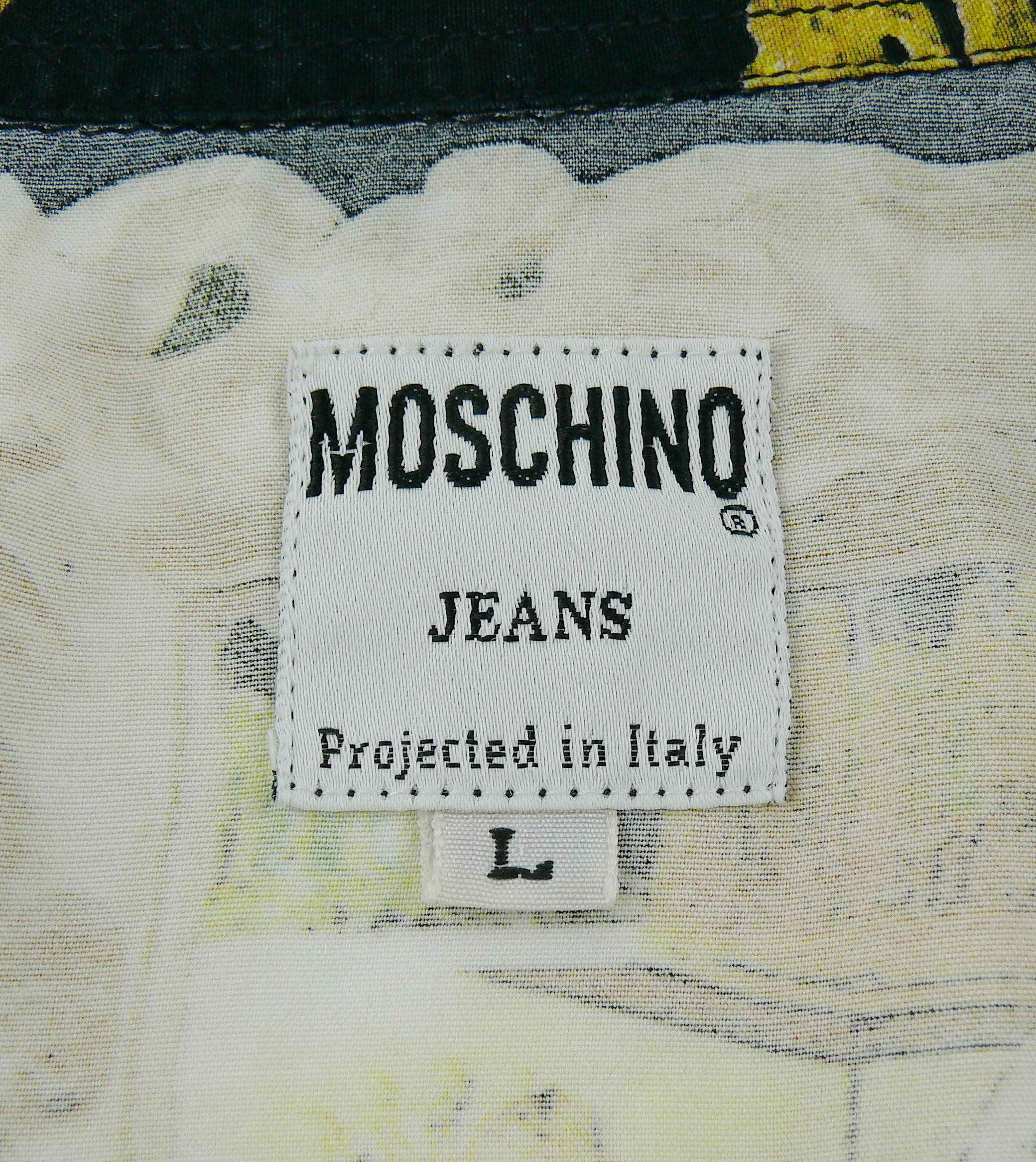 Moschino Vintage Iconic 90s Frame Art Gallery Shirt Size L For Sale 5