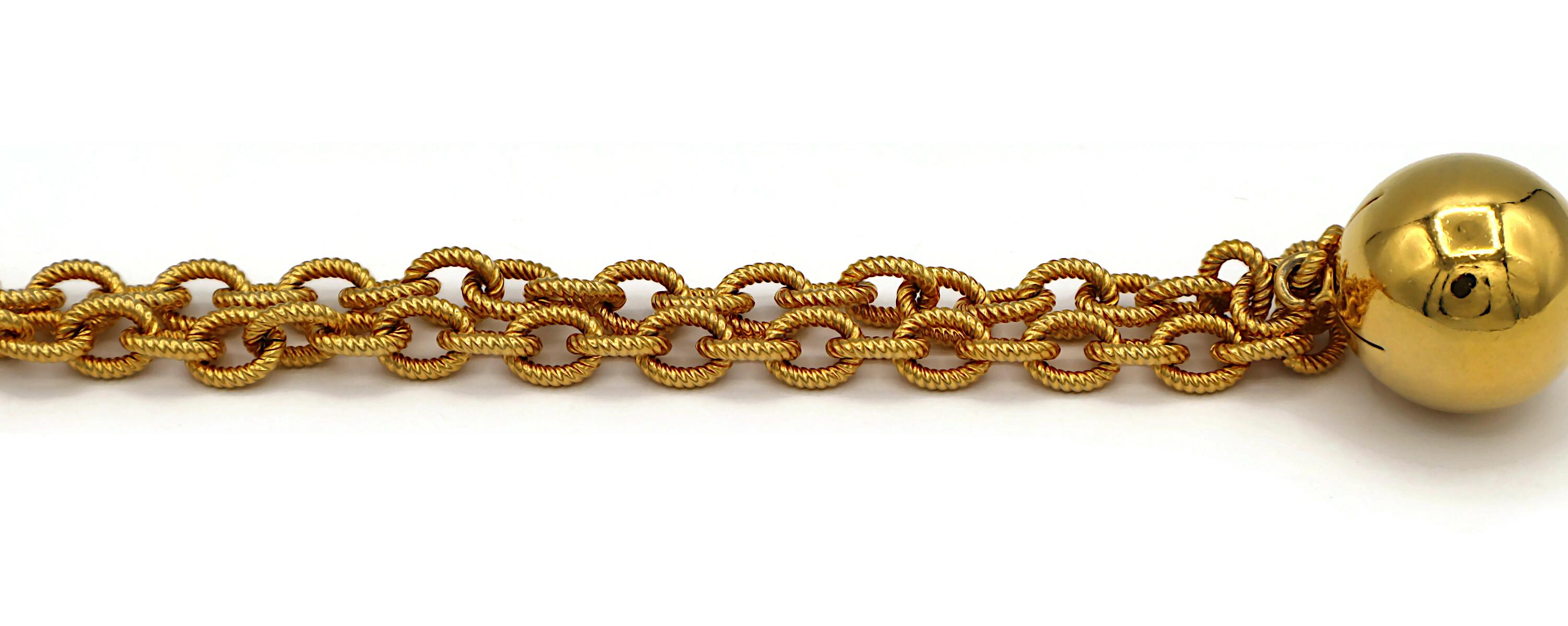 MOSCHINO Vintage Iconic Charm Tiered Belt Necklace For Sale 6