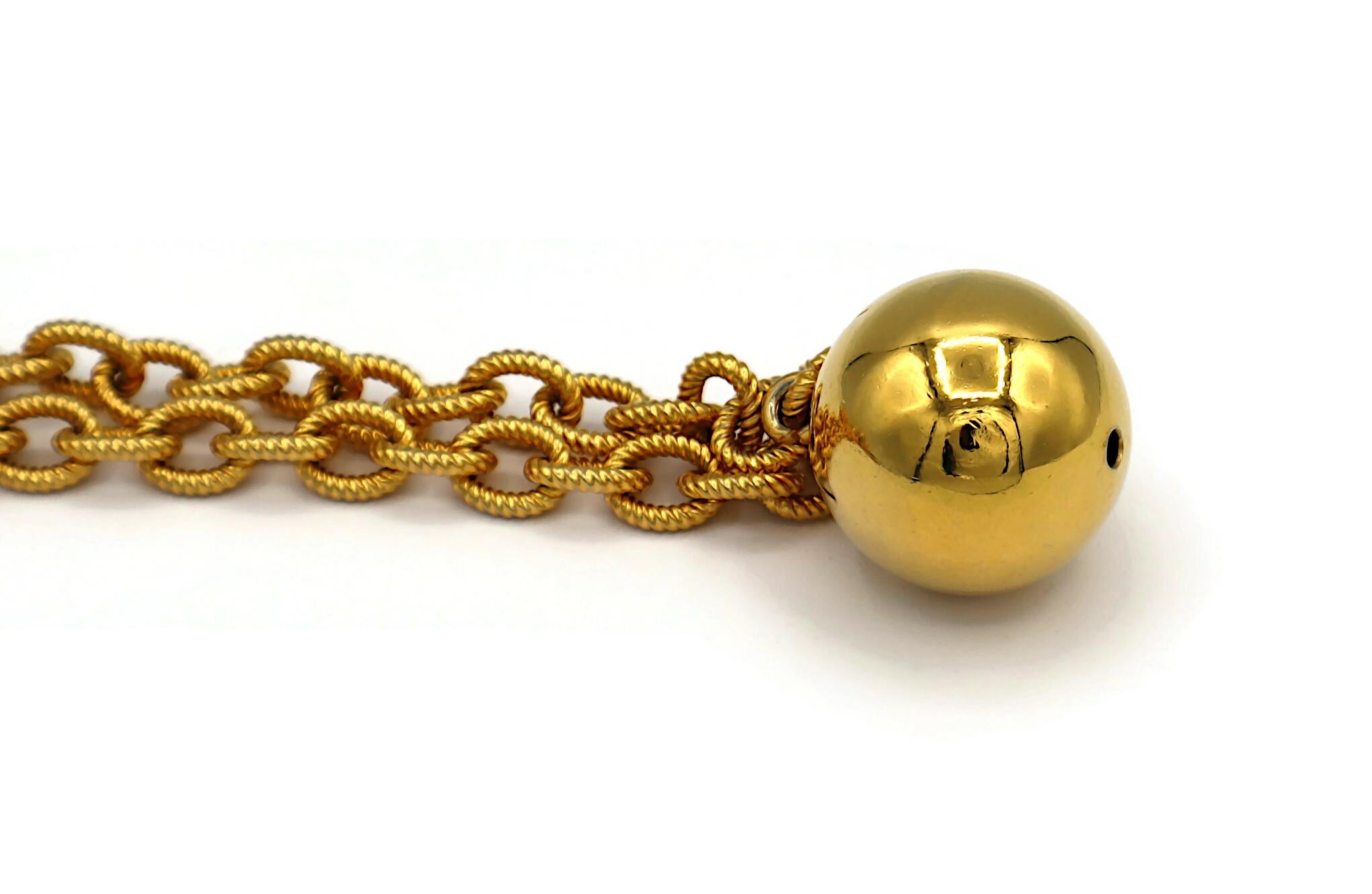 MOSCHINO Vintage Iconic Charm Tiered Belt Necklace For Sale 7