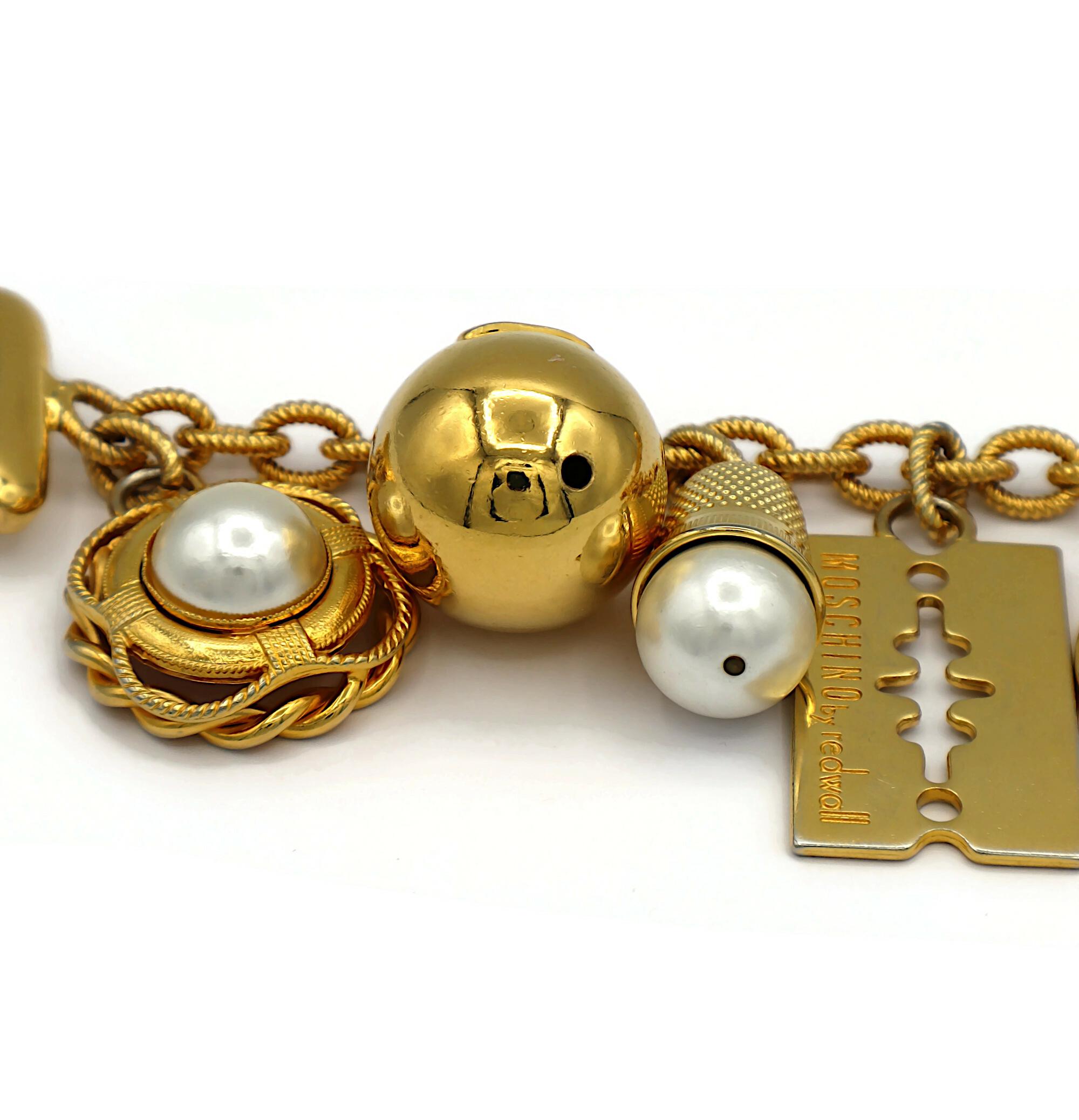 Women's MOSCHINO Vintage Iconic Charm Tiered Belt Necklace For Sale