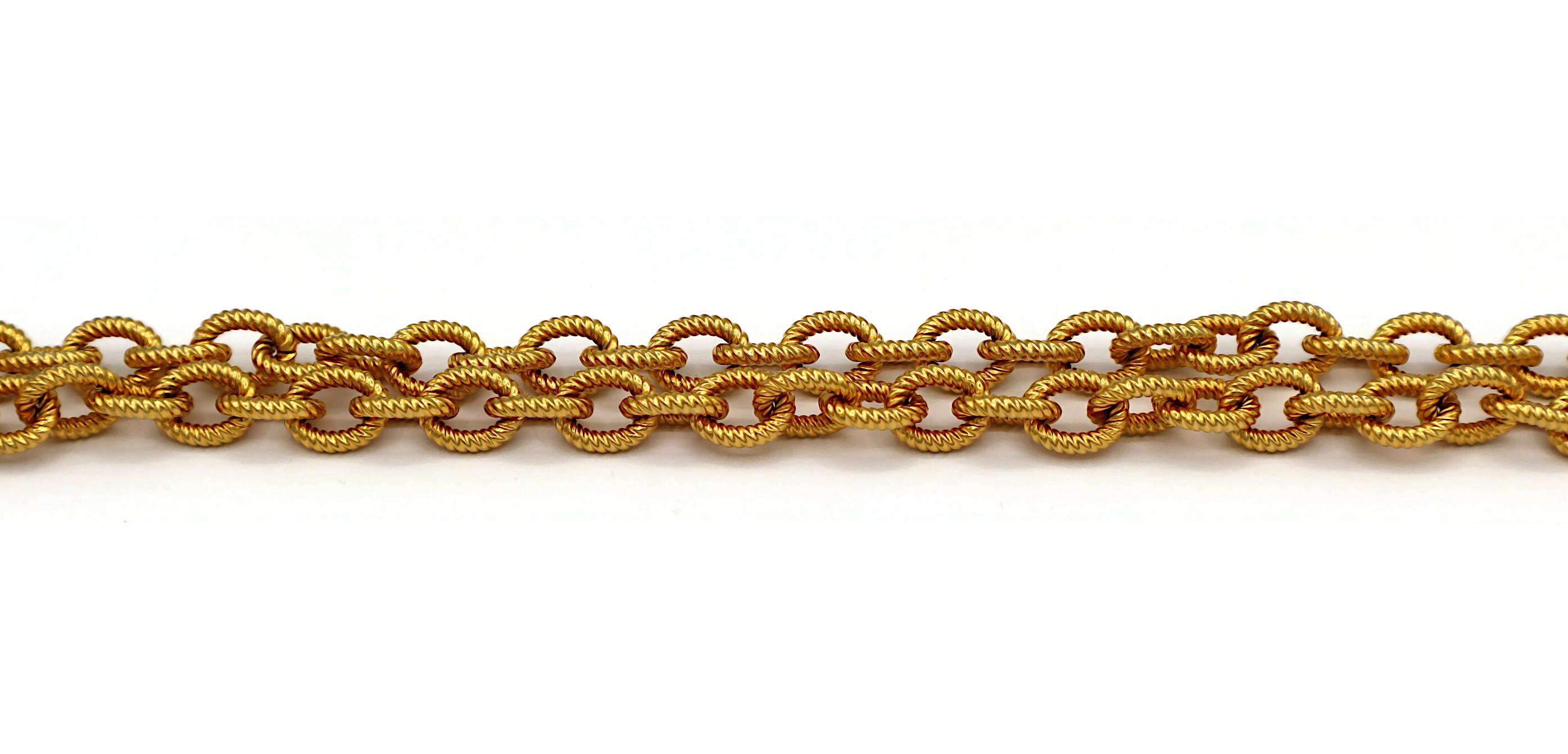 MOSCHINO Vintage Iconic Charm Tiered Belt Necklace For Sale 5