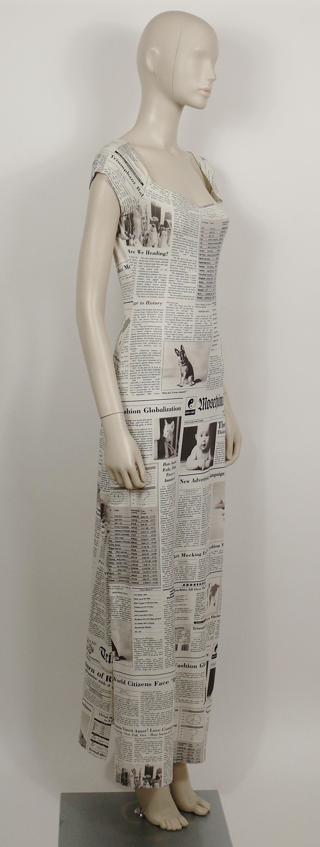 moschino newspaper dress