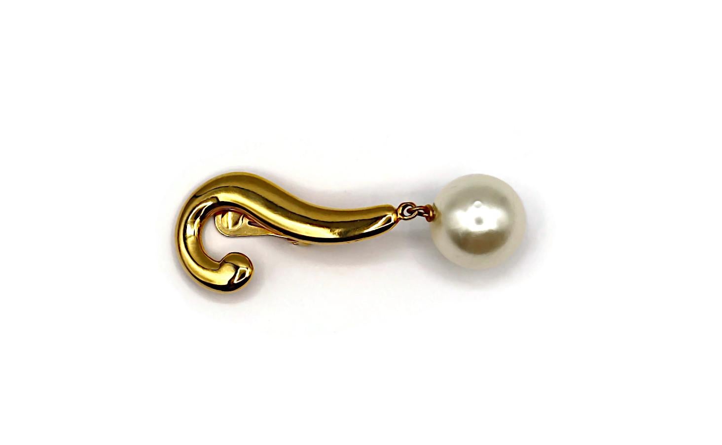 MOSCHINO Vintage Iconic Question Mark Dangling Earrings For Sale 8