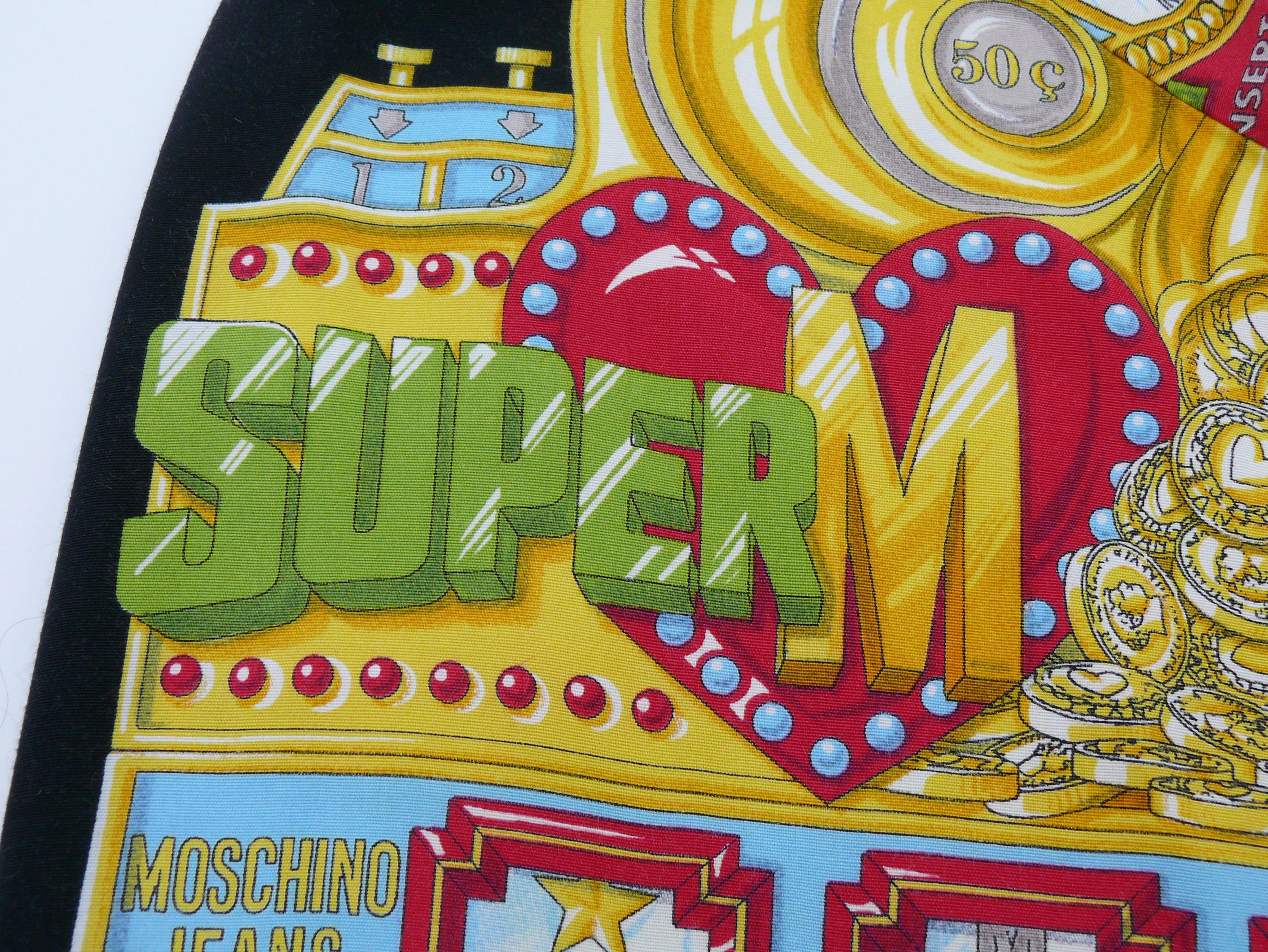 Moschino Vintage Iconic Slotter Casino-Spielhemd US Größe 14 im Angebot 1