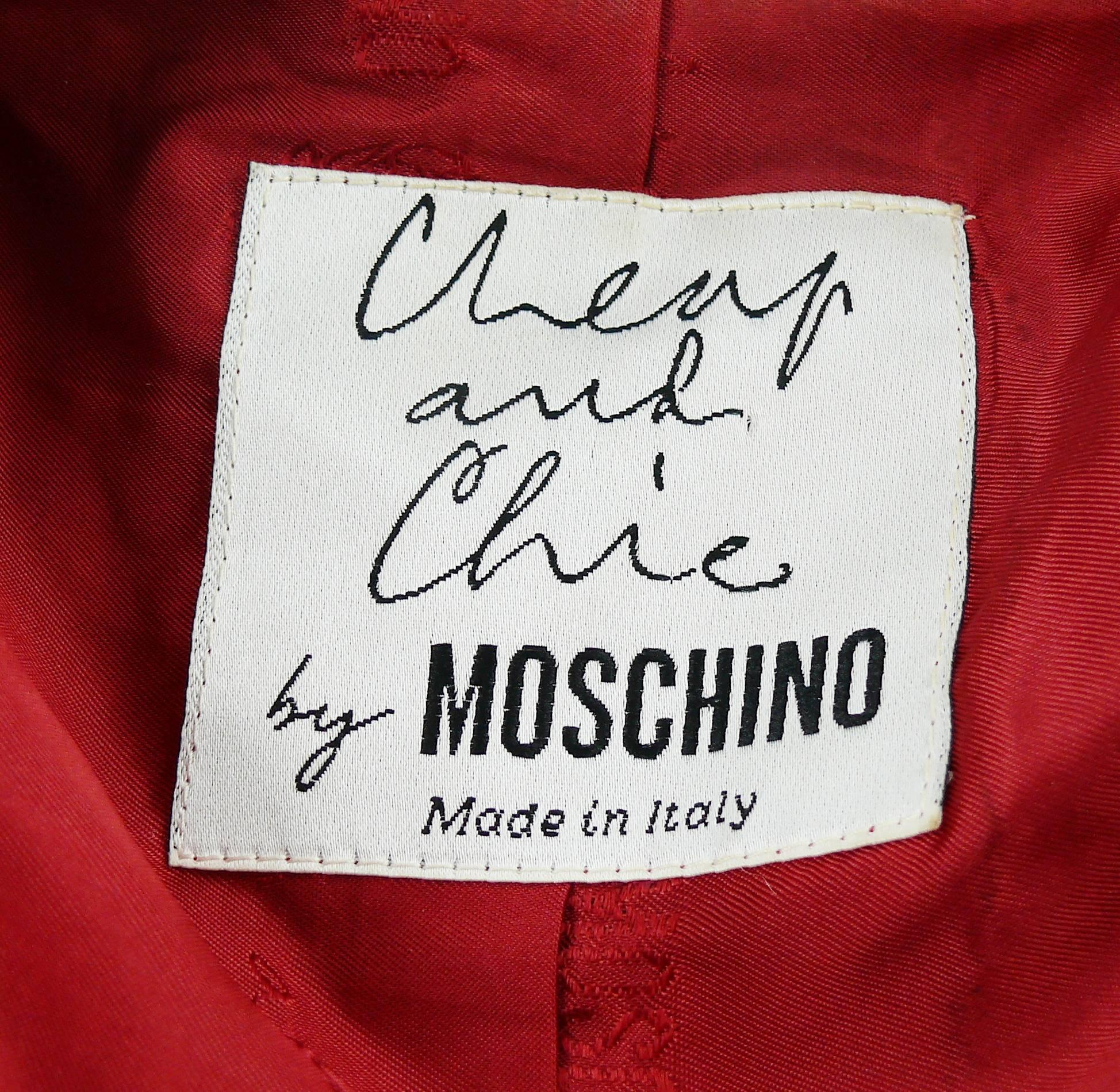 Moschino Vintage Iconic Wool Tartan Plaid Jacket   For Sale 3