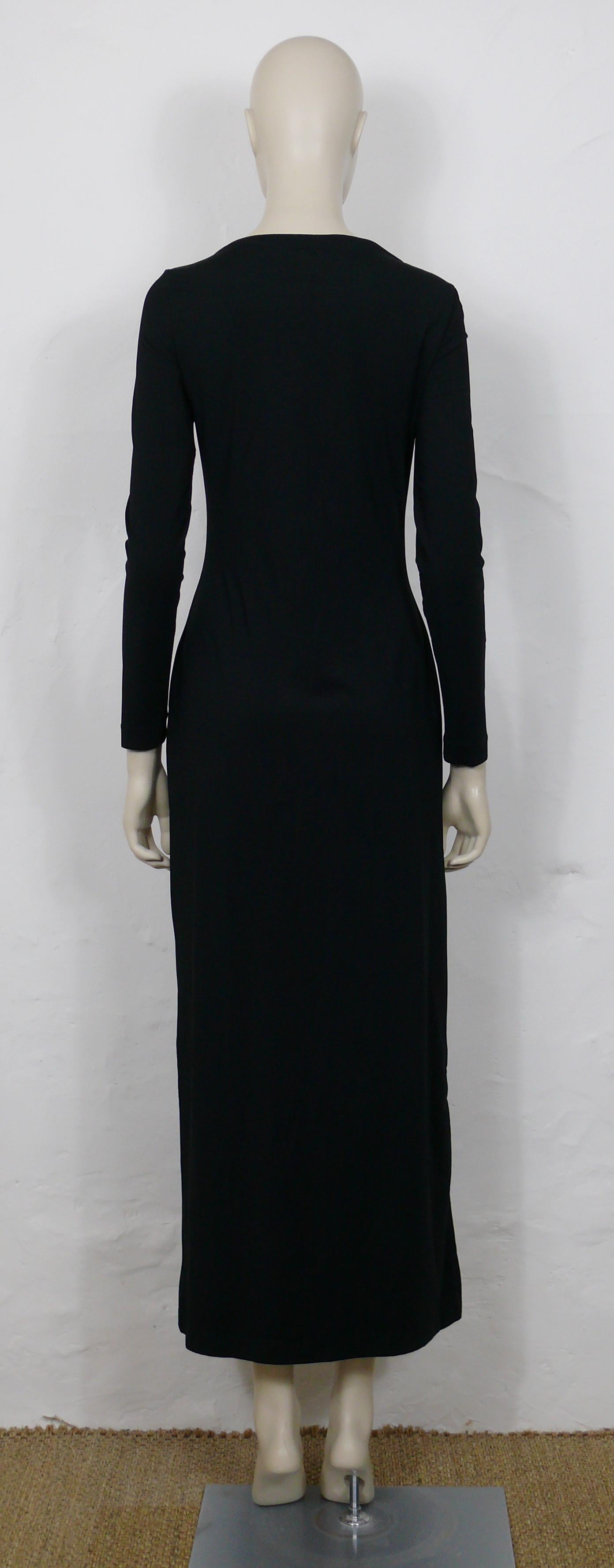 Moschino - Robe emblématique vintage « You Can Dress Me Up... » (Vous pouvez vous habiller...) Robe longue moulante Bodycon taille US 10 en vente 2