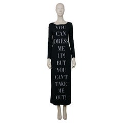 Moschino Vintage Iconic "You Can Dress Me Up..." Bodycon Maxi Dress US Size 10