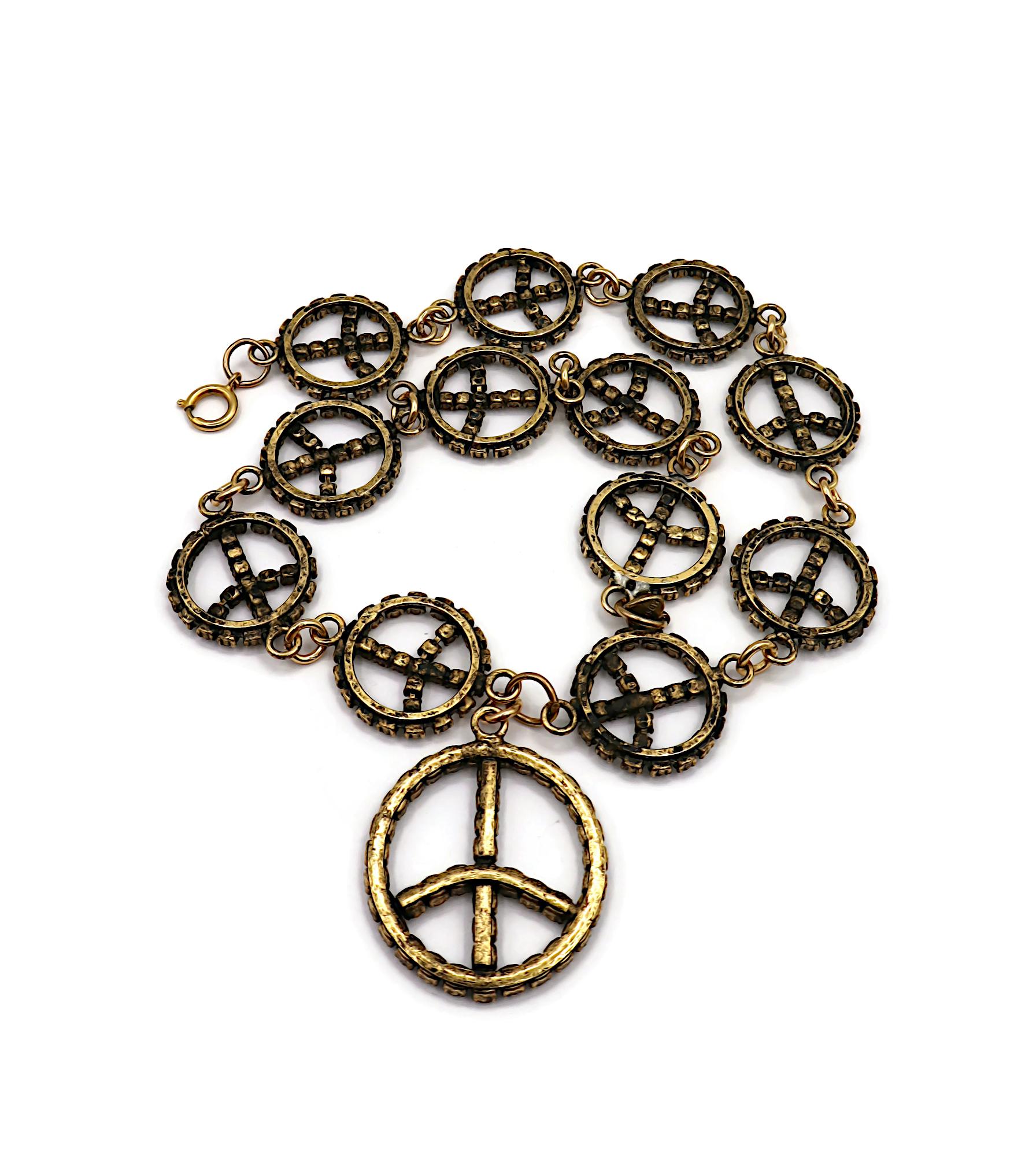 MOSCHINO Collana Jewell vintage con segno di pace in vendita 7
