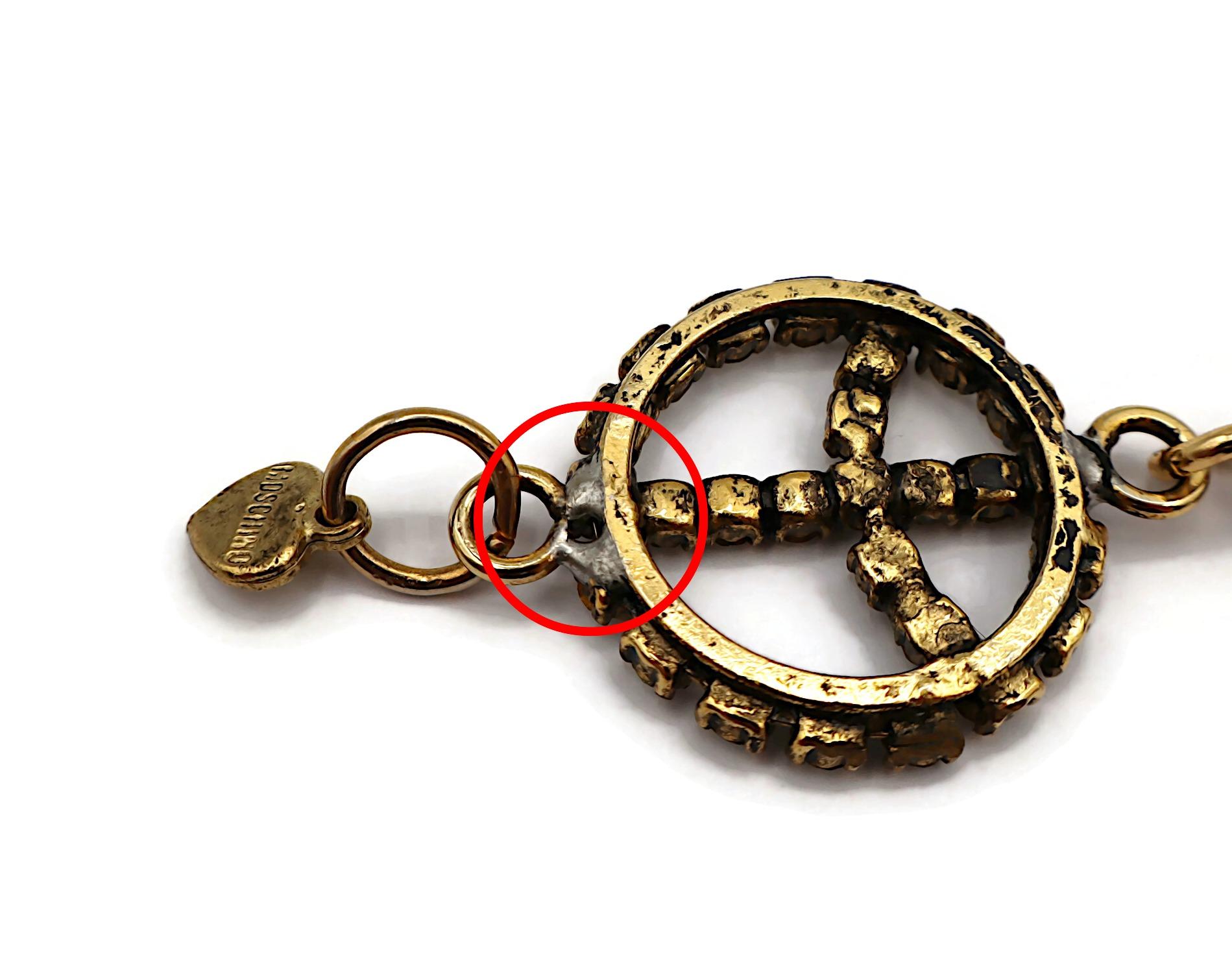 MOSCHINO Collana Jewell vintage con segno di pace in vendita 9