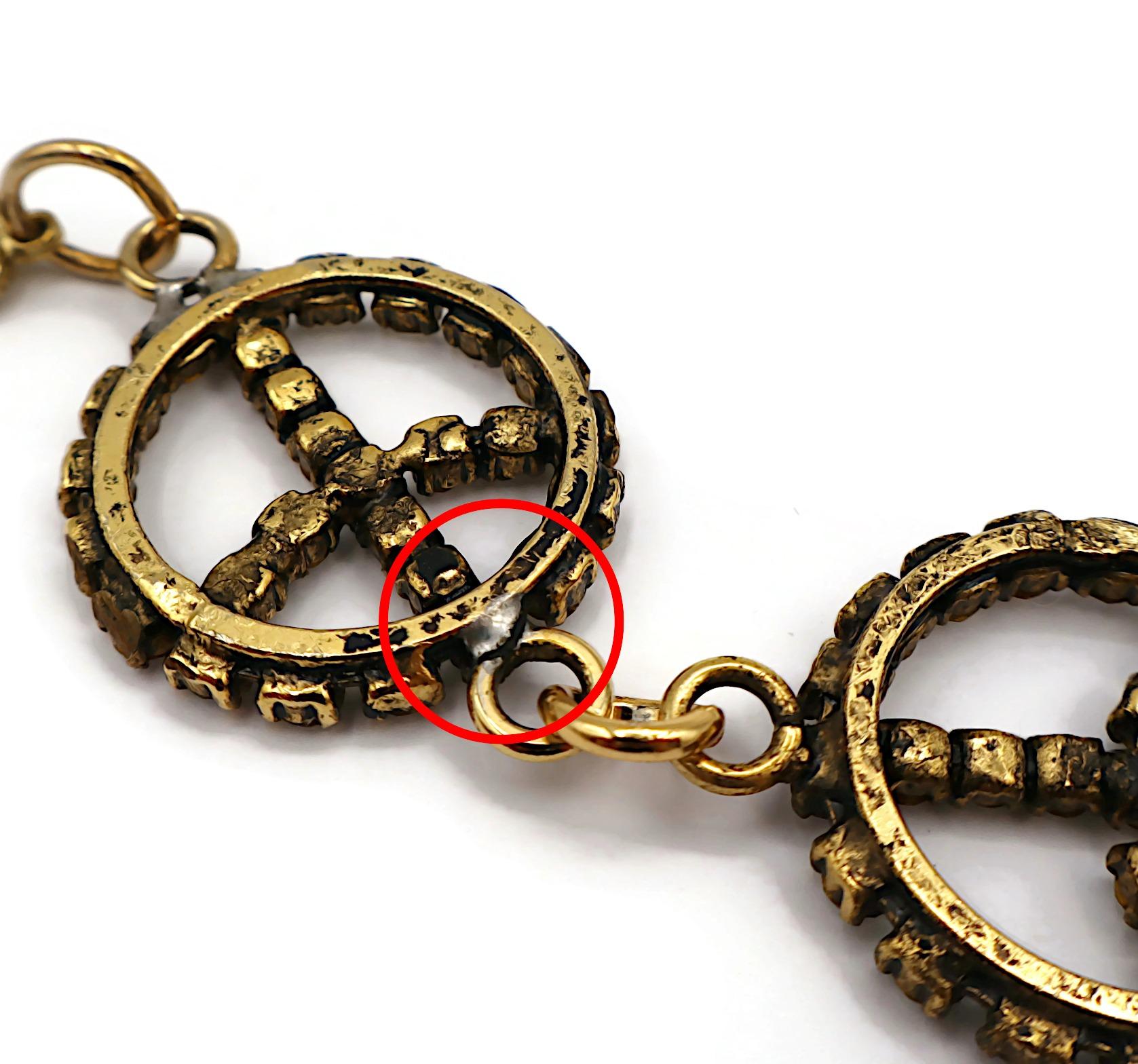 MOSCHINO Collana Jewell vintage con segno di pace in vendita 10