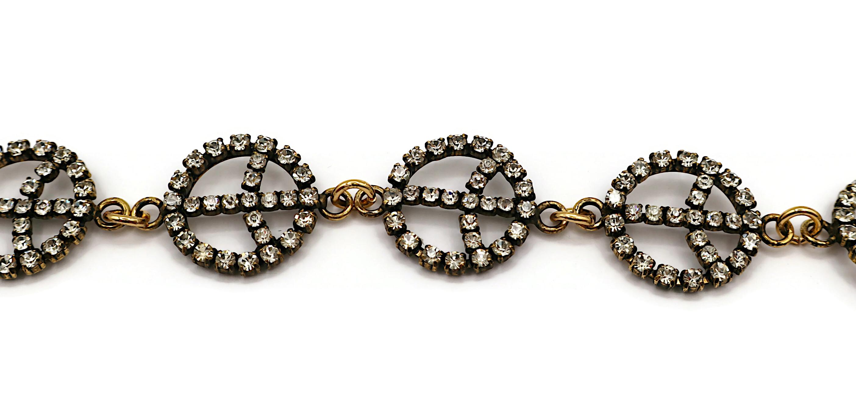 MOSCHINO Collana Jewell vintage con segno di pace in vendita 1