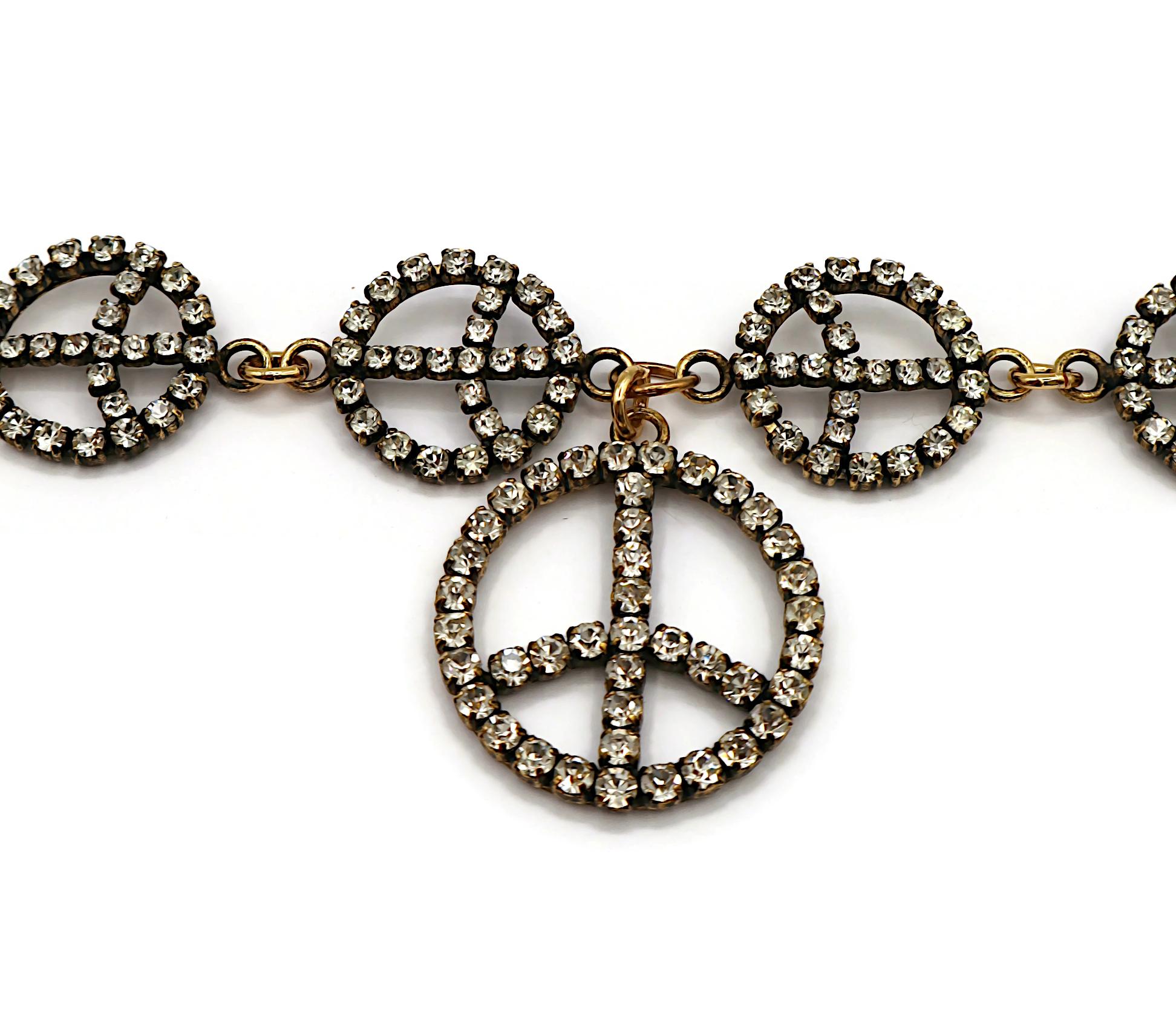 MOSCHINO Collana Jewell vintage con segno di pace in vendita 3