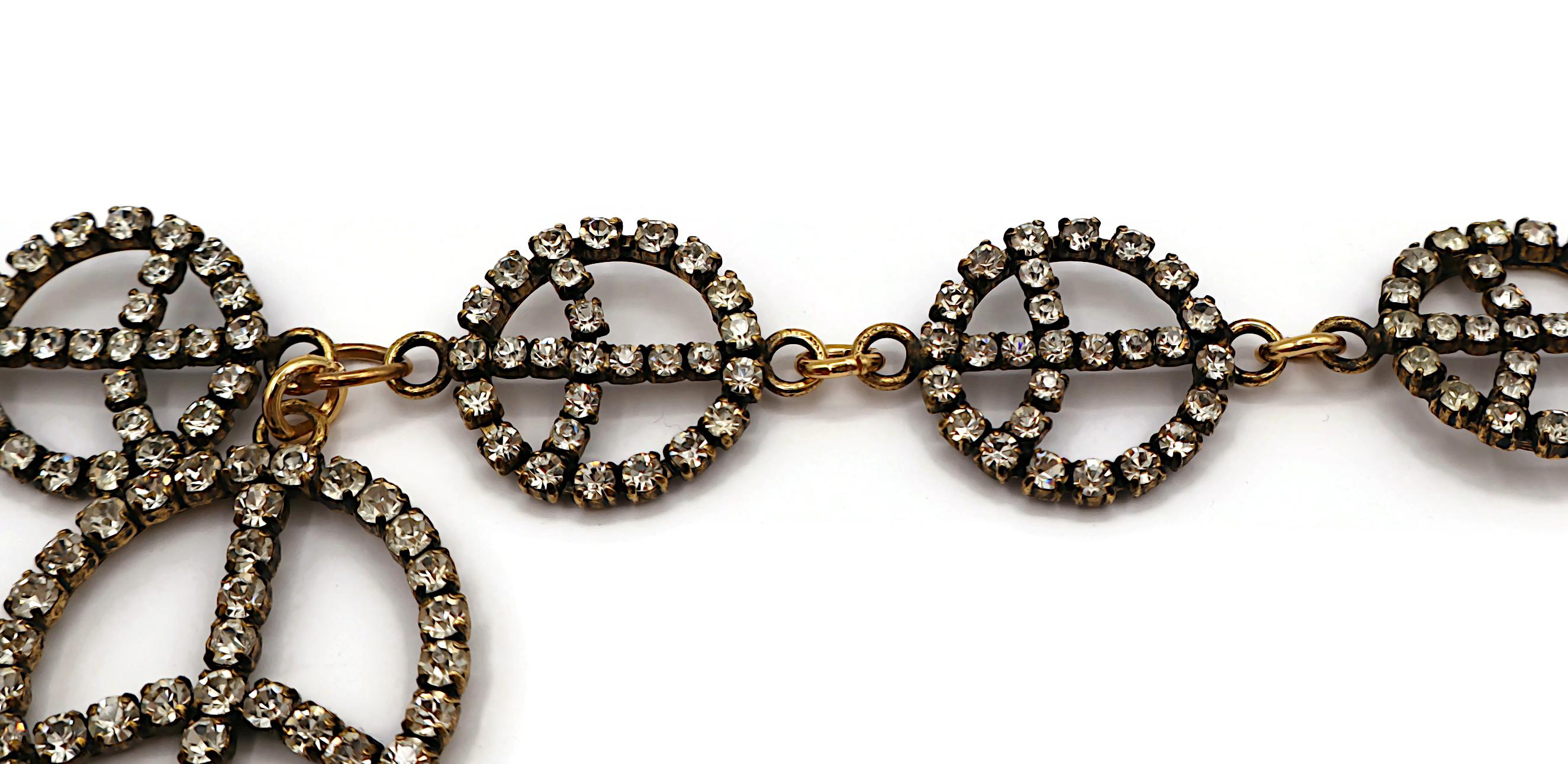 MOSCHINO Collana Jewell vintage con segno di pace in vendita 4