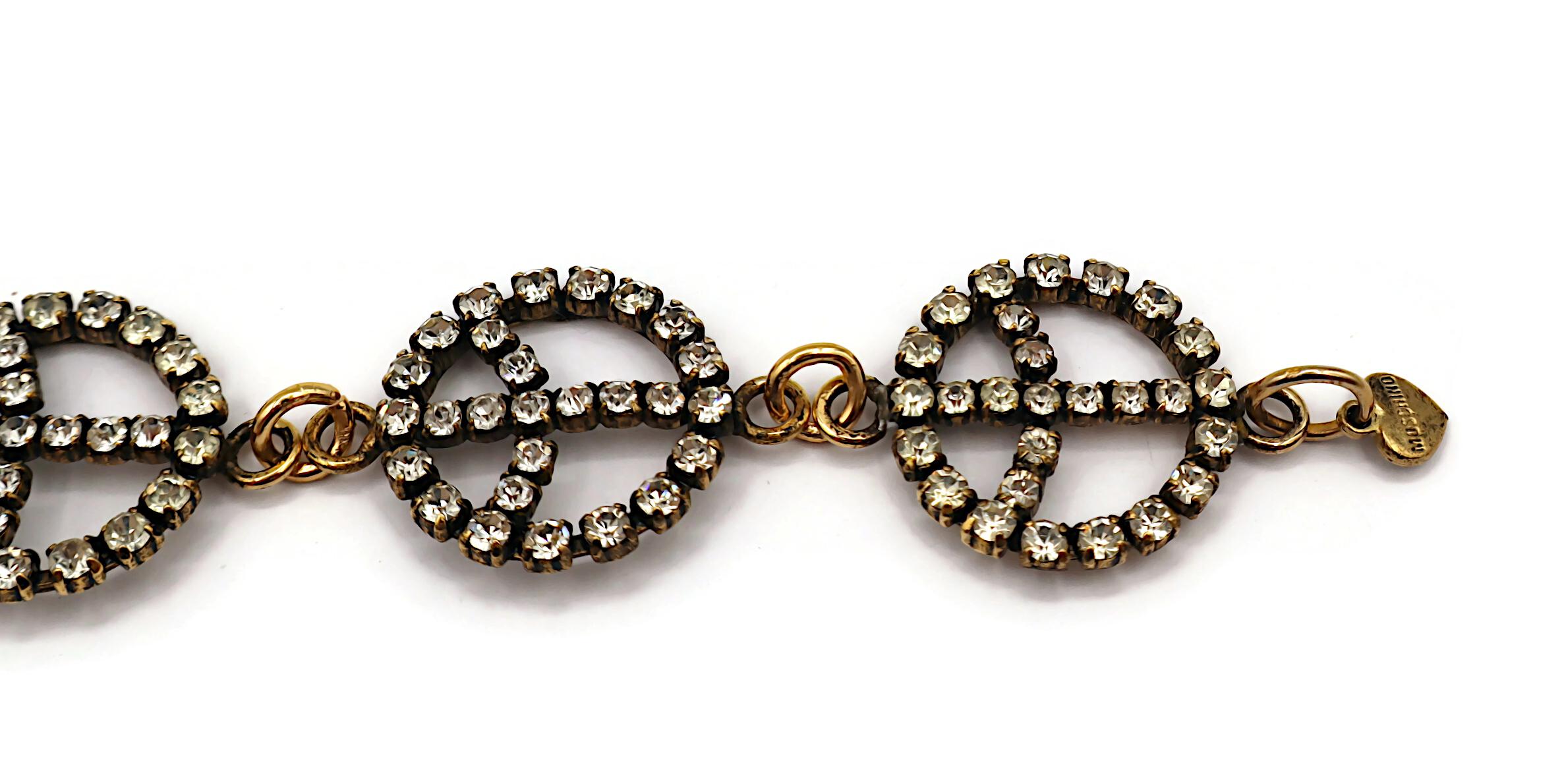 MOSCHINO Collana Jewell vintage con segno di pace in vendita 6