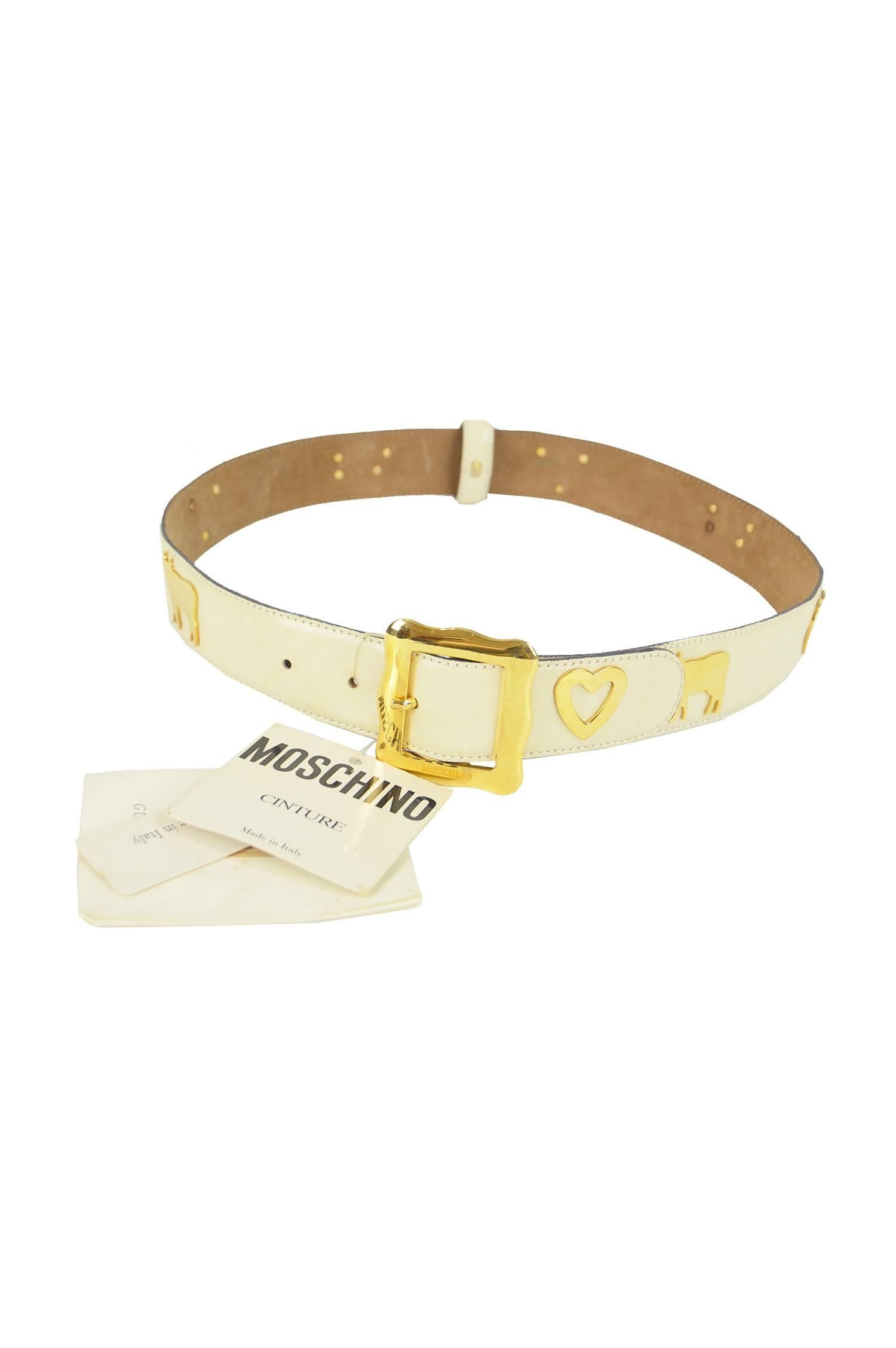 Moschino Vintage Leather Belt In Excellent Condition For Sale In Doncaster, South Yorkshire