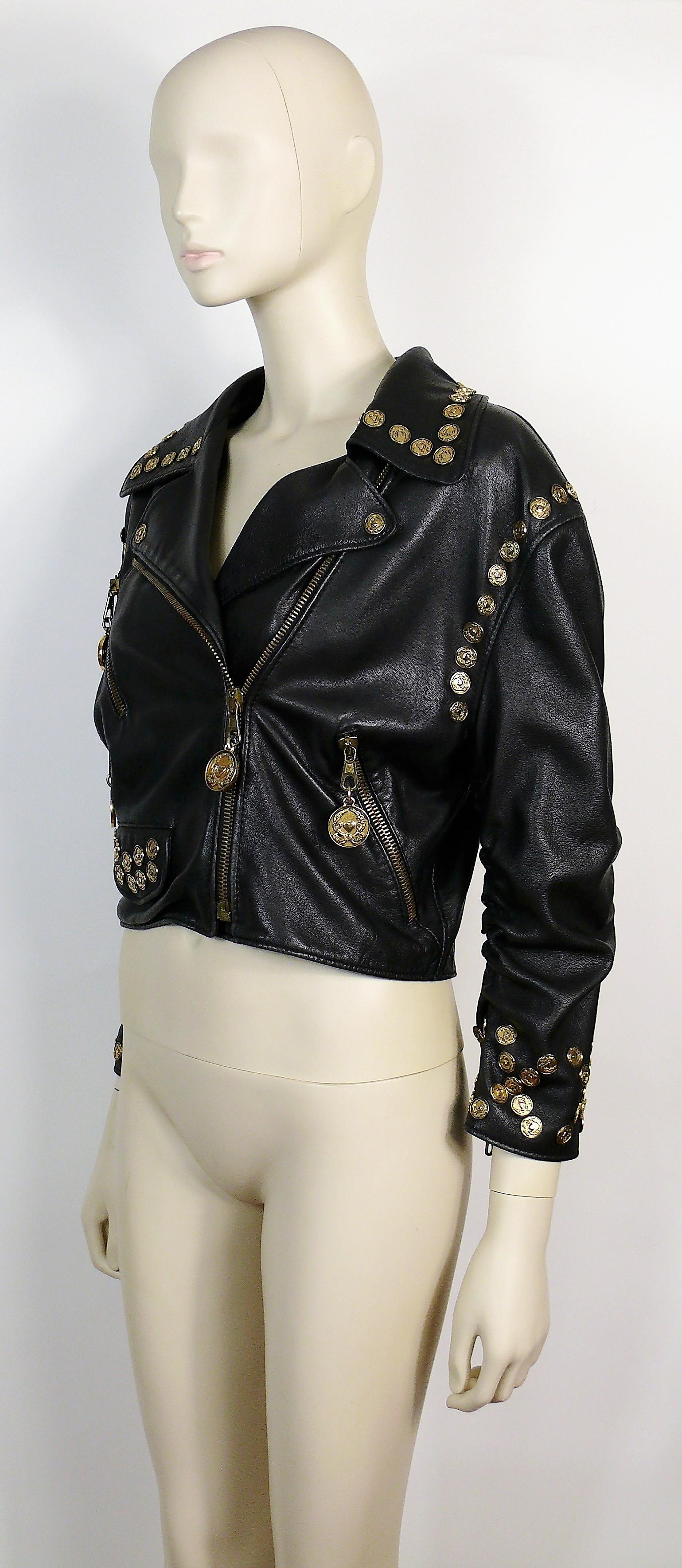 vintage cropped leather jacket