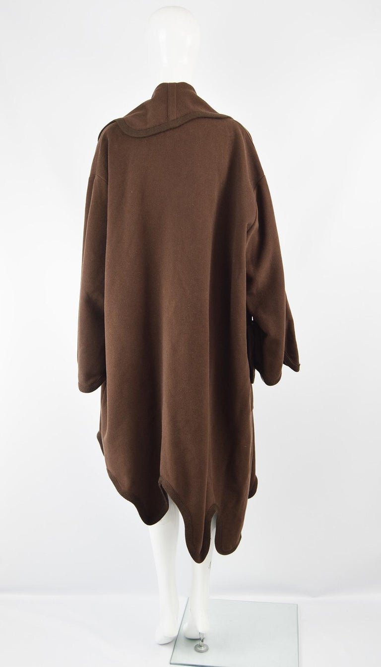 Moschino Vintage Melting Chocolate Brown Wool and Cashmere Shawl Cape ...