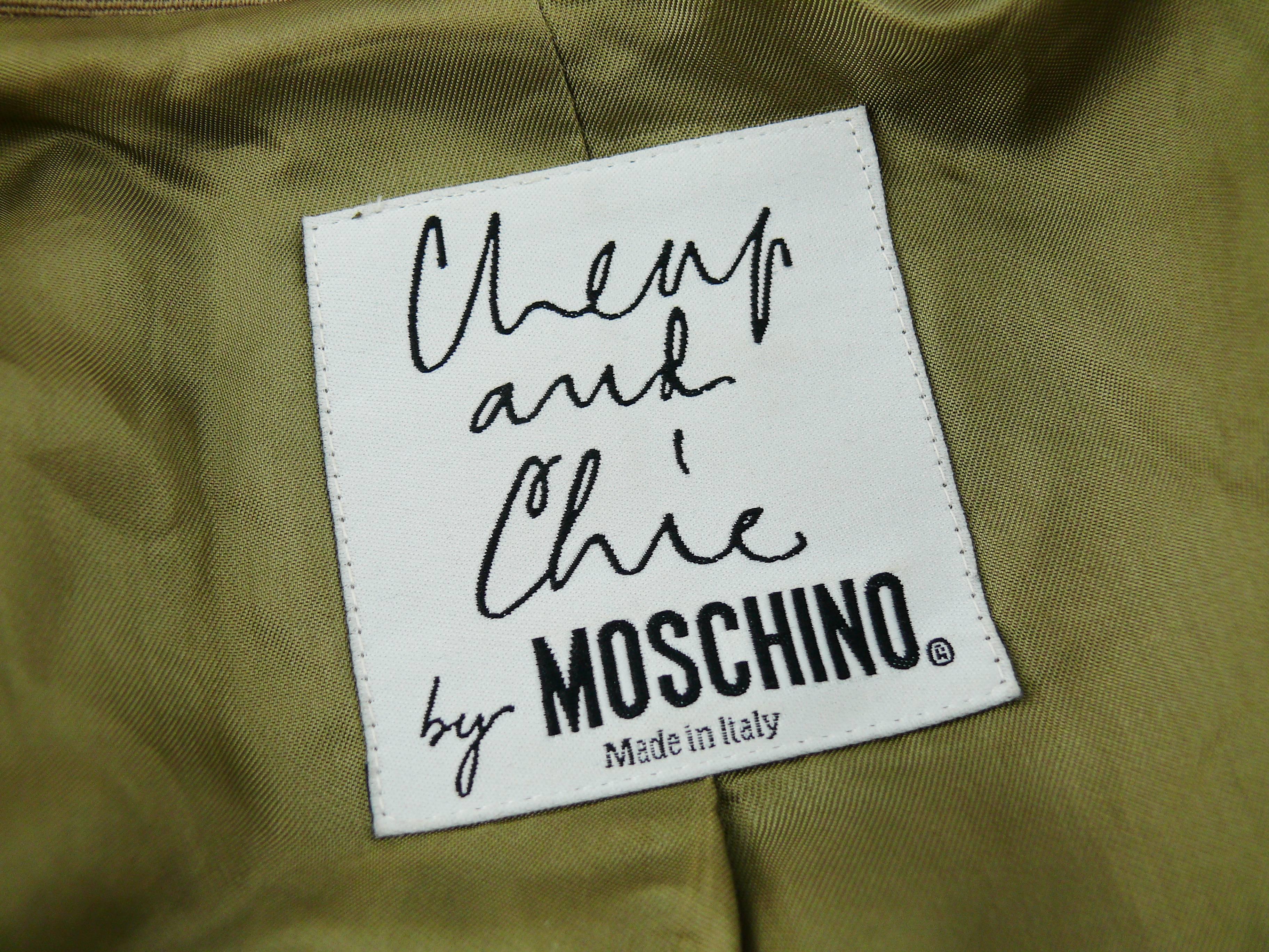 Brown Moschino Vintage Military Style Harmony Jacket 