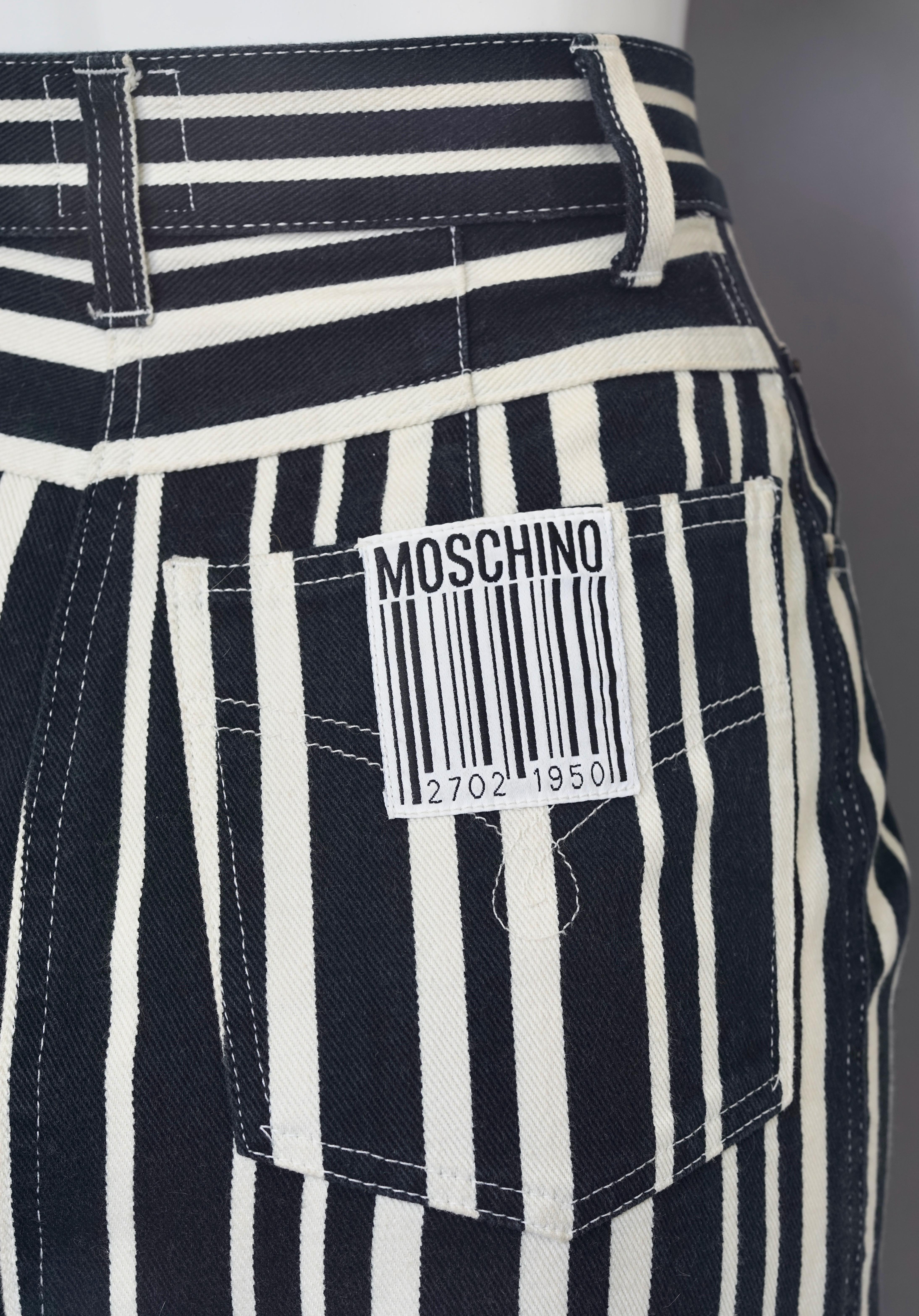 MOSCHINO Vintage MOSCHINO Barcode Novelty Skirt Skirt at 1stDibs