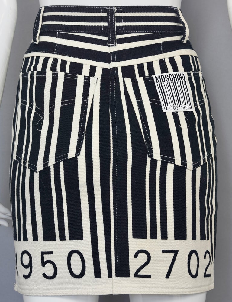 MOSCHINO Vintage MOSCHINO Barcode Novelty Skirt Skirt