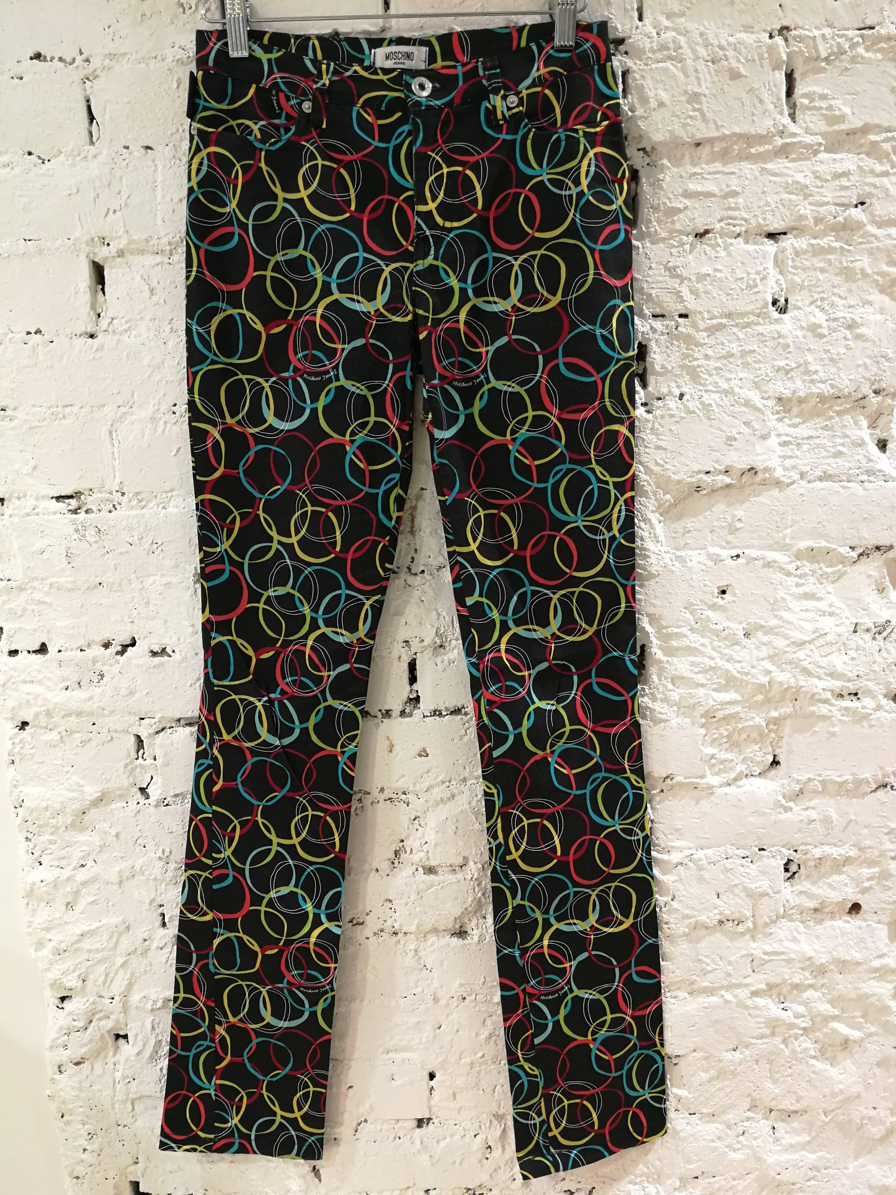Moschino Vintage Multicoloured Trousers In Good Condition For Sale In Capri, IT