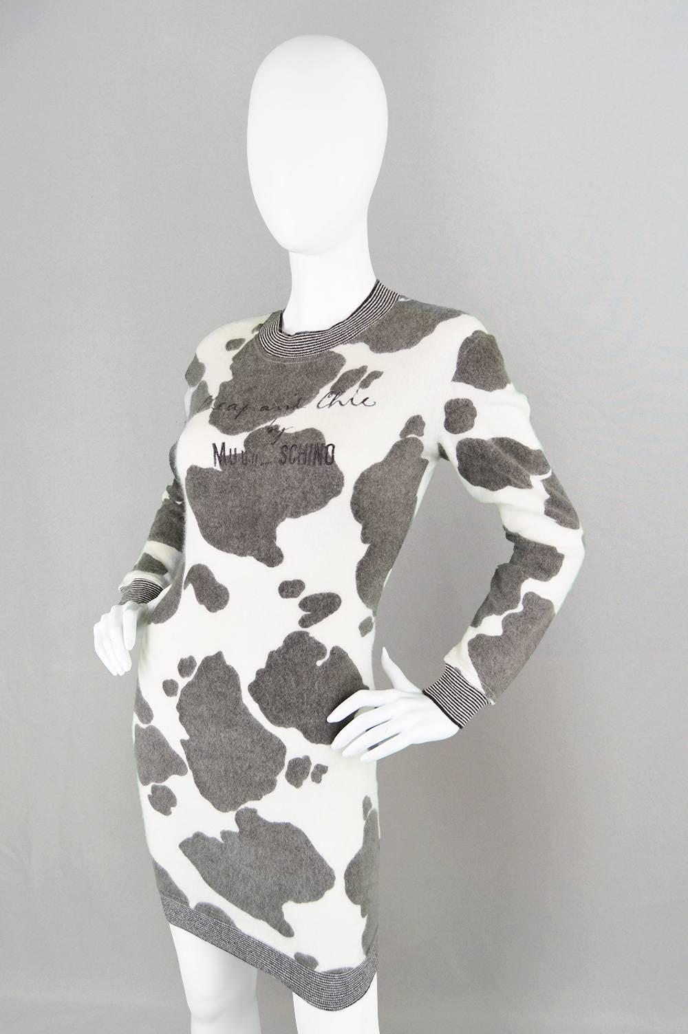 cow sweater dress