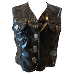 Moschino vintage patent leather vest