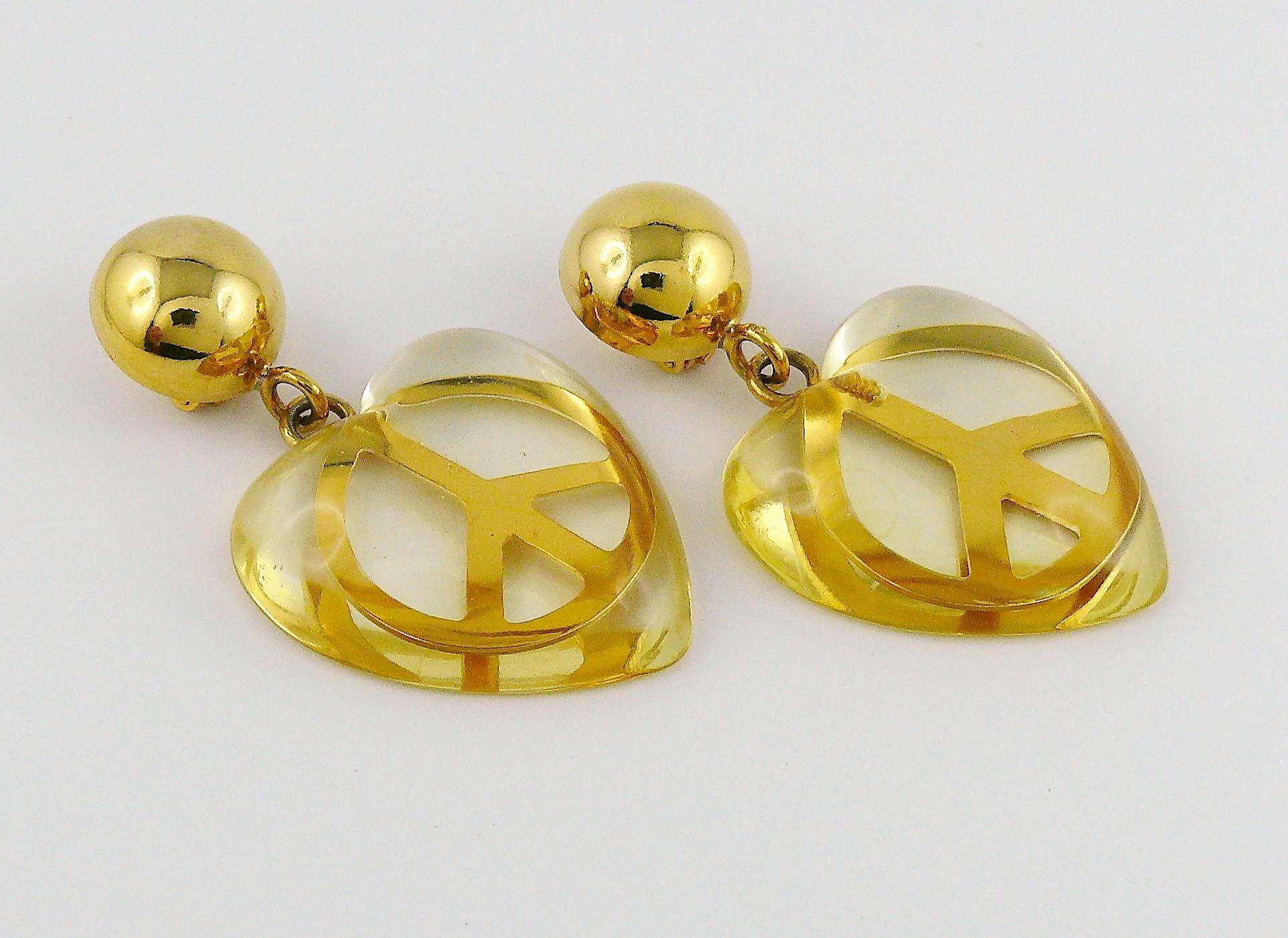 moschino heart earrings