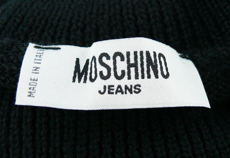 Moschino Vintage Soccer Ball Black Wool Blend Sweater US Size 8 at ...