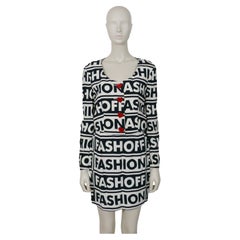Moschino Vintage Spring/Summer 1992 Iconic "FashiON/OFF" Skirt Suit US Size 10