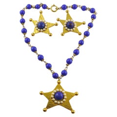 Moschino Vintage Star Necklace and Earrings Set