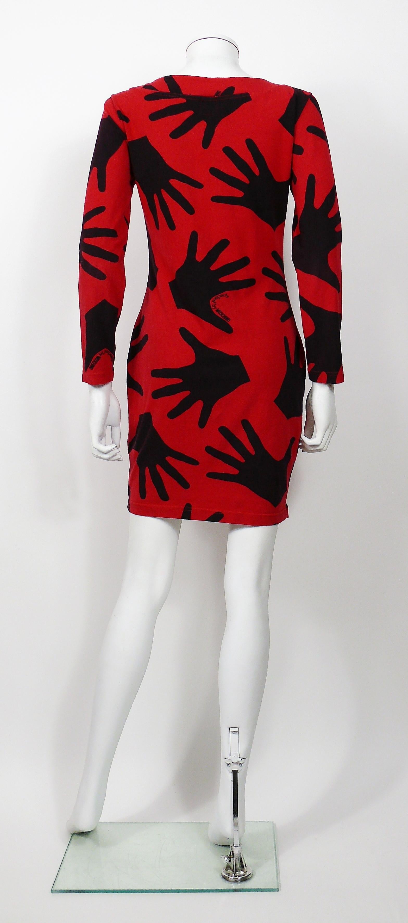 Women's Moschino Vintage Touched by Moschino Hand Print Mini Dress US Size 12