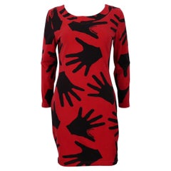 Moschino Vintage Touched by Moschino Hand Print Mini Dress US Size 12