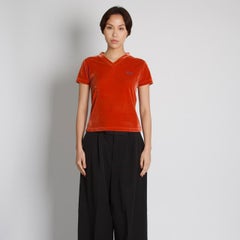 Moschino vintage velour velvet top t-shirt