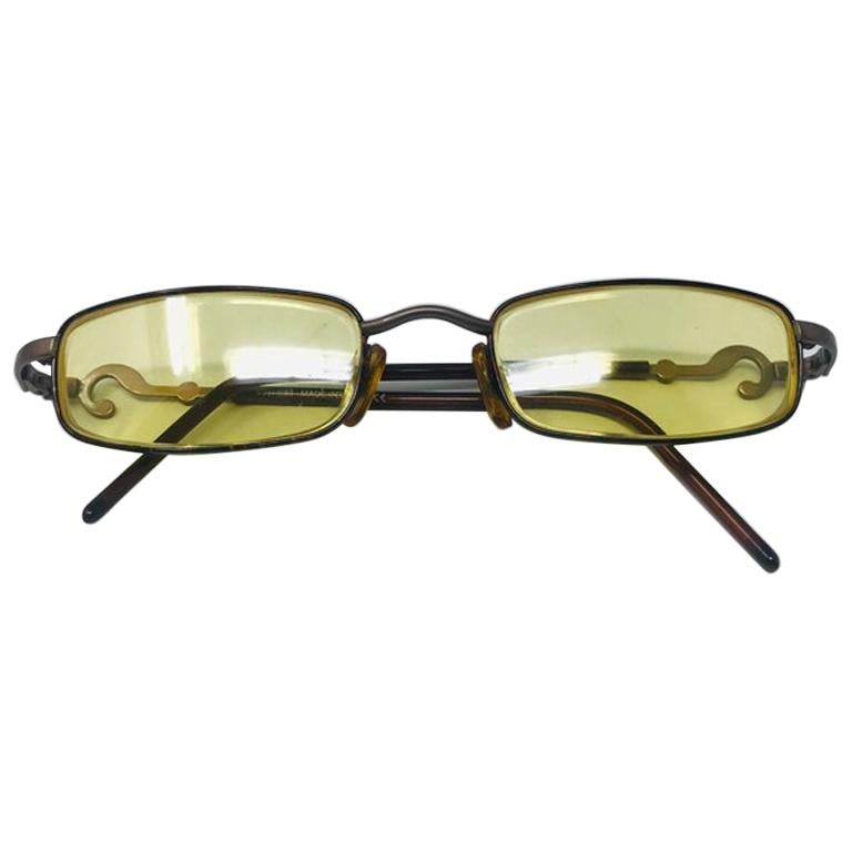 Vintage MOSCHINO Bifocal Italy M3110-V Glasses Brown Metal Frames