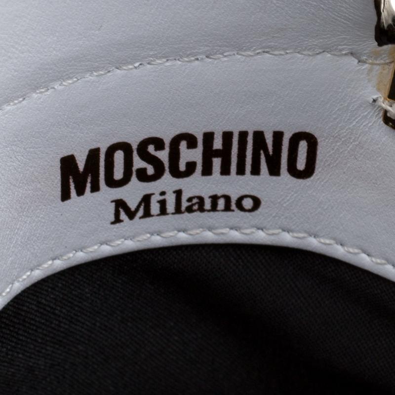 Moschino White Capsule Patent Leather Pill Bottle Crossbody Bag 3