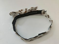 Moschino White multicoloured silk bow tie