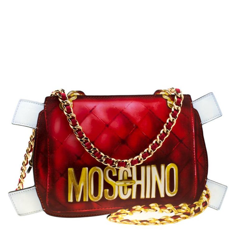 Moschino White Calf Leather Bos Taurus Handbag main image 1