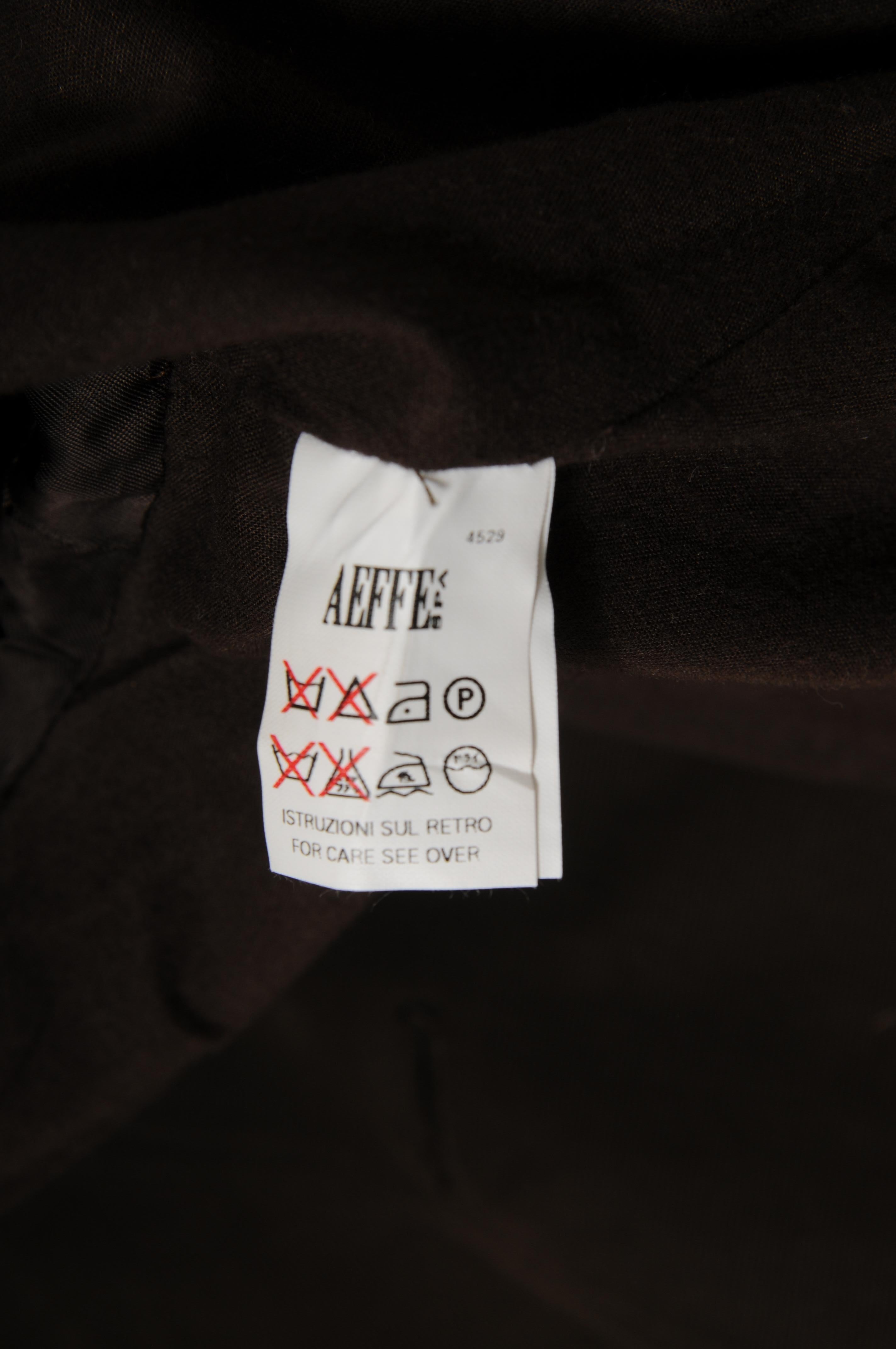 Moschino Frauen Vintage Military Jacke US 8 IT 42 Braun Gold Braun Baumwolle Wolle im Angebot 7