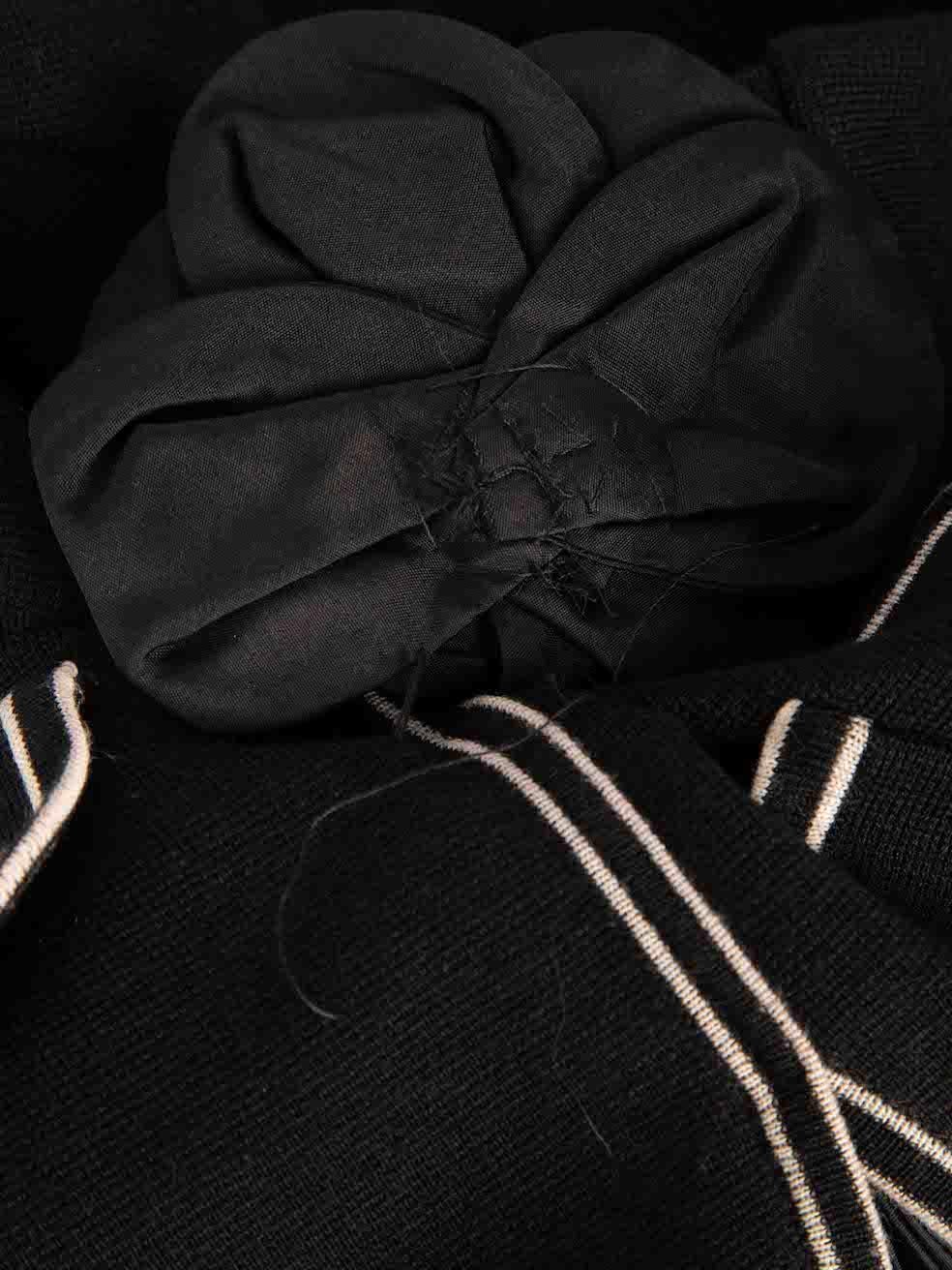 Moschino Women's Black Contrast Stitch Accent Knit Dress 1