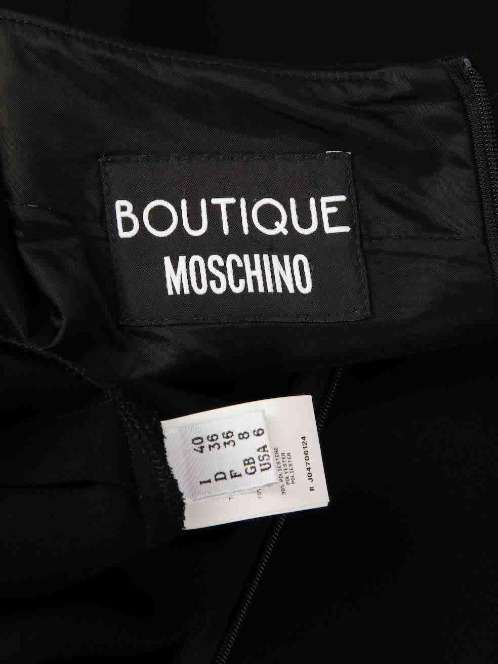 Moschino Women's Boutique Moschino Black Flower Embroidered Mini Dress 1
