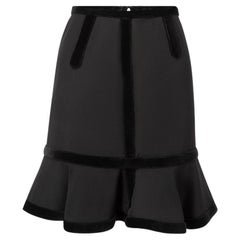 Moschino Women's Cheap & Chic Moschino Black Velvet Trim Mini Skirt