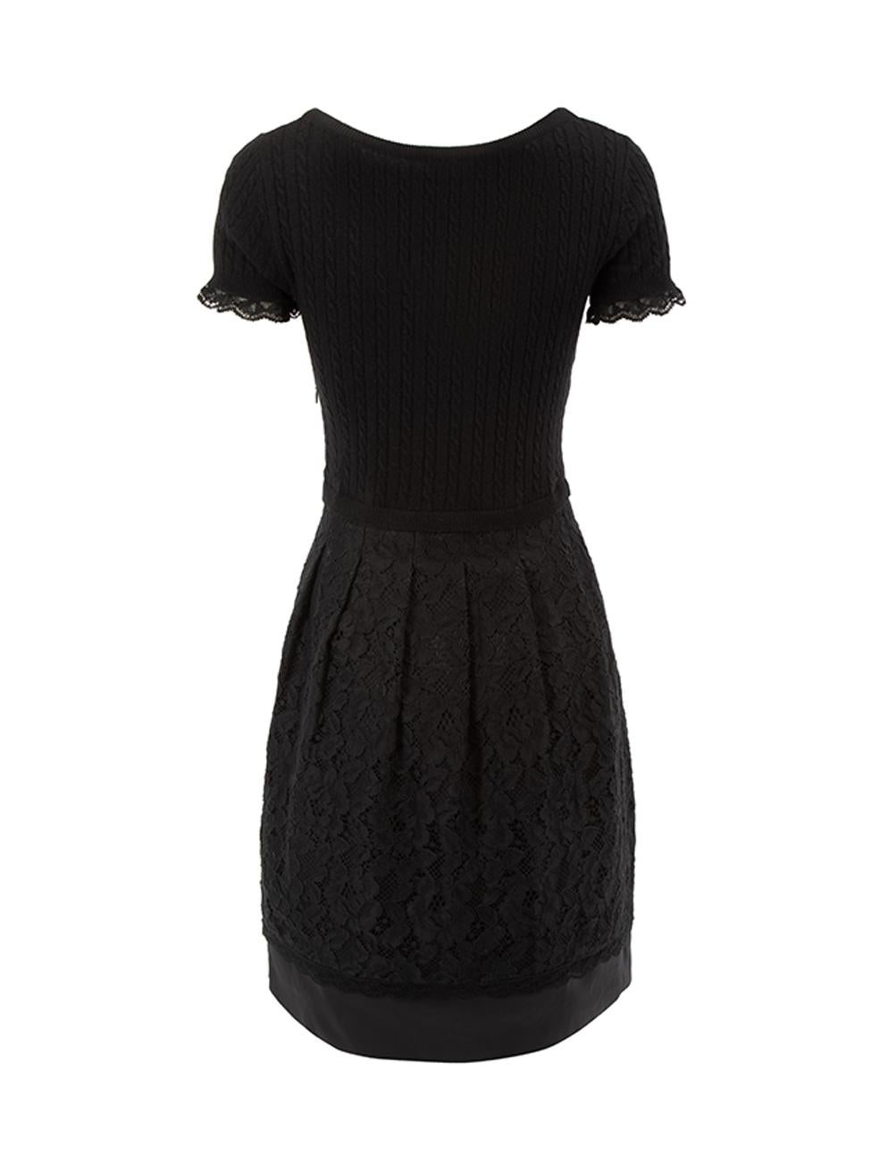 Moschino Women's Moschino Cheap and Chic Black Knit Top Knee Length Dress In Good Condition In London, GB