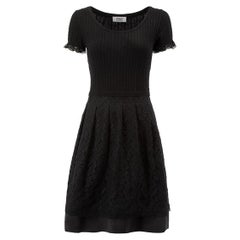 Moschino Women's Moschino Cheap and Chic Black Knit Top Knee Length Dress