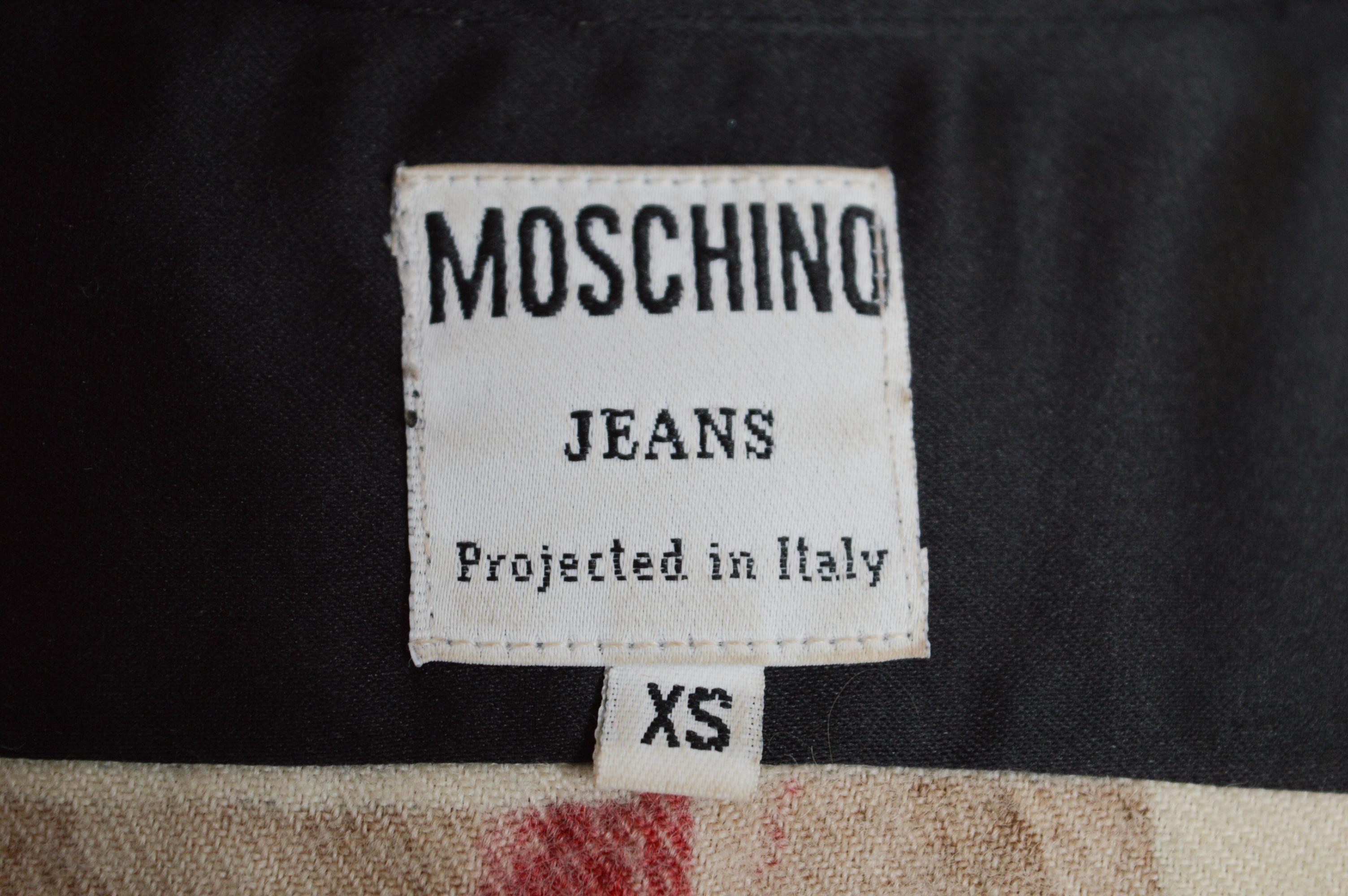 Moschino Laine 1990 bouton vers le bas chemise à manches longues avec sortilèges Shaket en vente 2