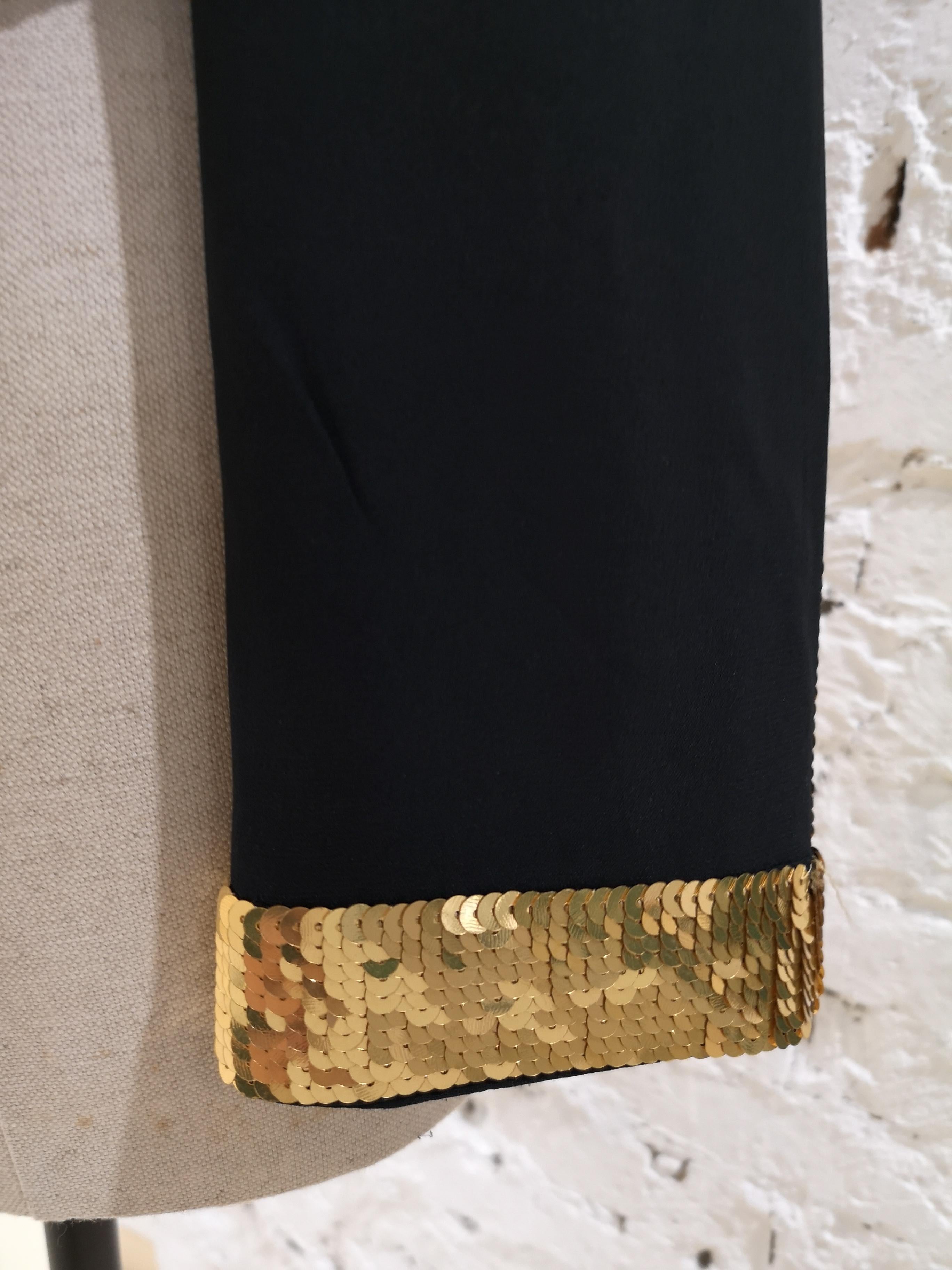 Women's Moschino Wool Black Jacket Gold Sequins
