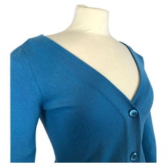 Moschino Wool Cardigan in Blue