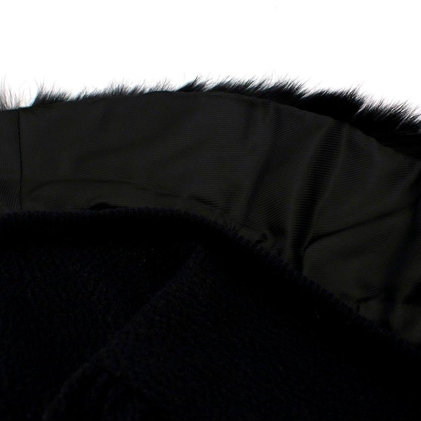 Moschino Wool & Cashmere Fur Trim Cropped Cardigan US 6 3