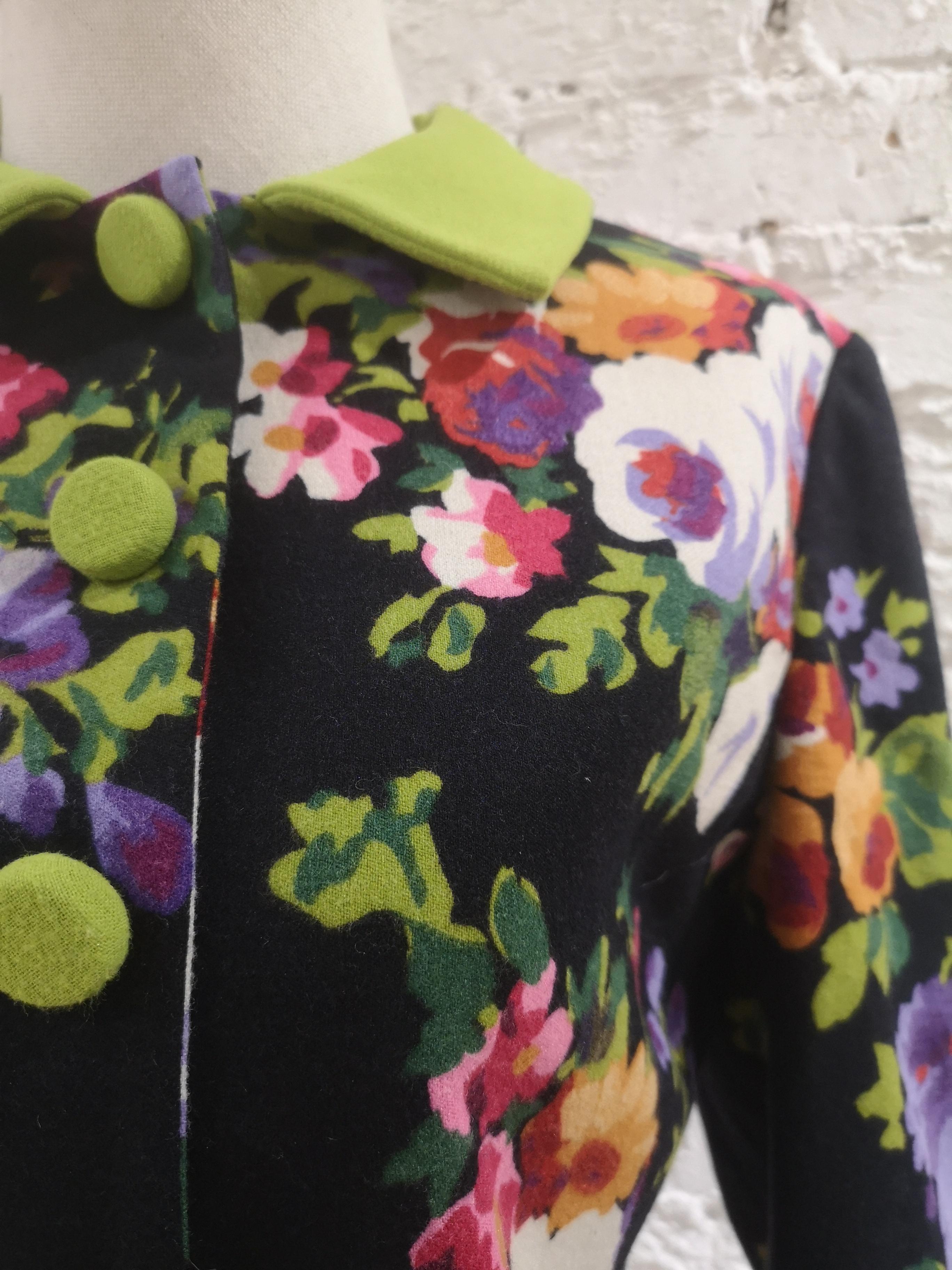 Moschino wool flowers jacket 1
